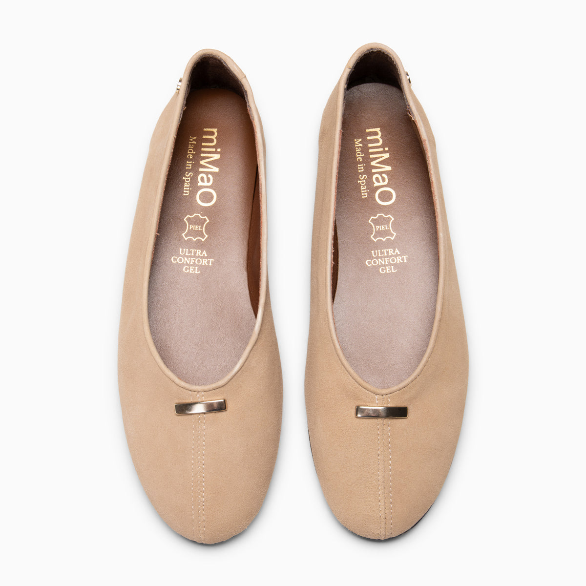 ASSIA - Ballerines pour femme en daim BEIGE