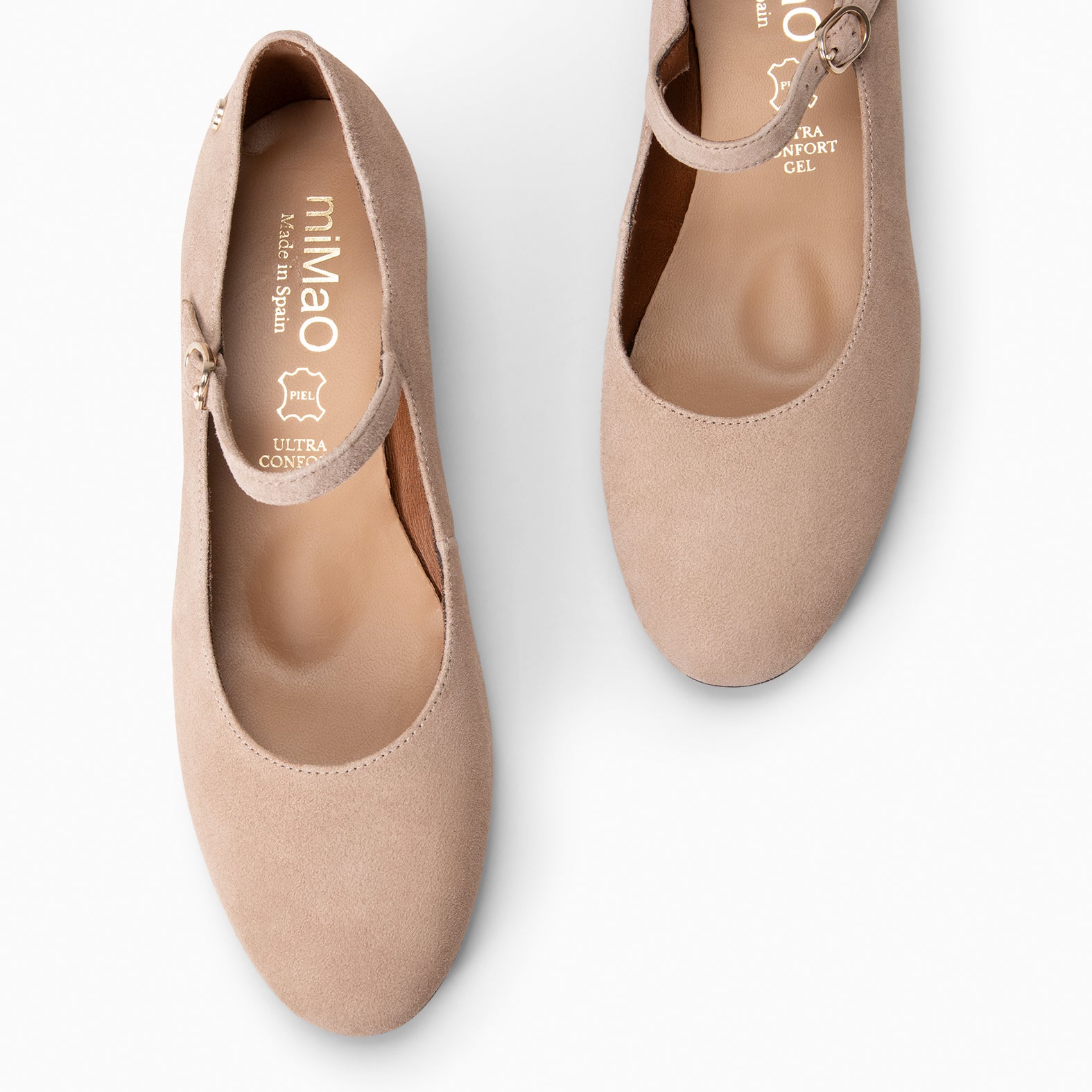NORA – TAUPE Mary-jane with low heel