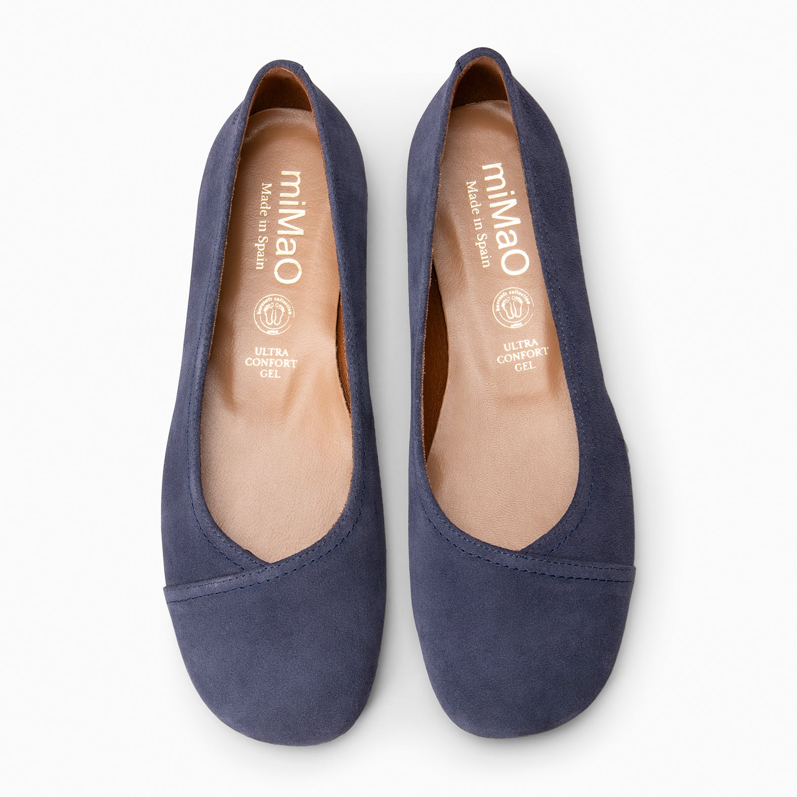 PLUMA - Bailarina baresoft de serraje en MARINO