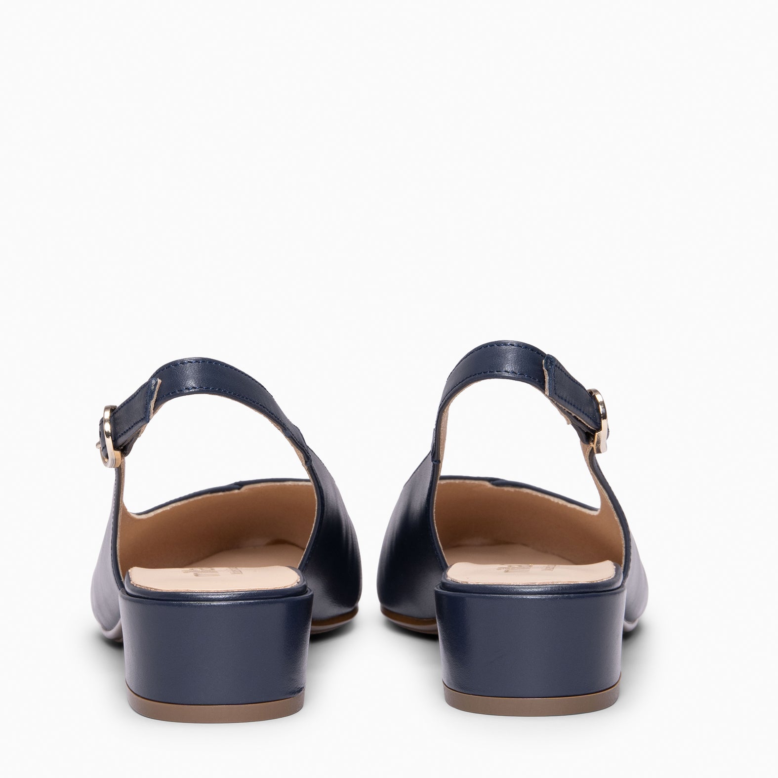 MARTINA - NAVY WOMEN'S SLING-BACK IN SUEDE LEATHER