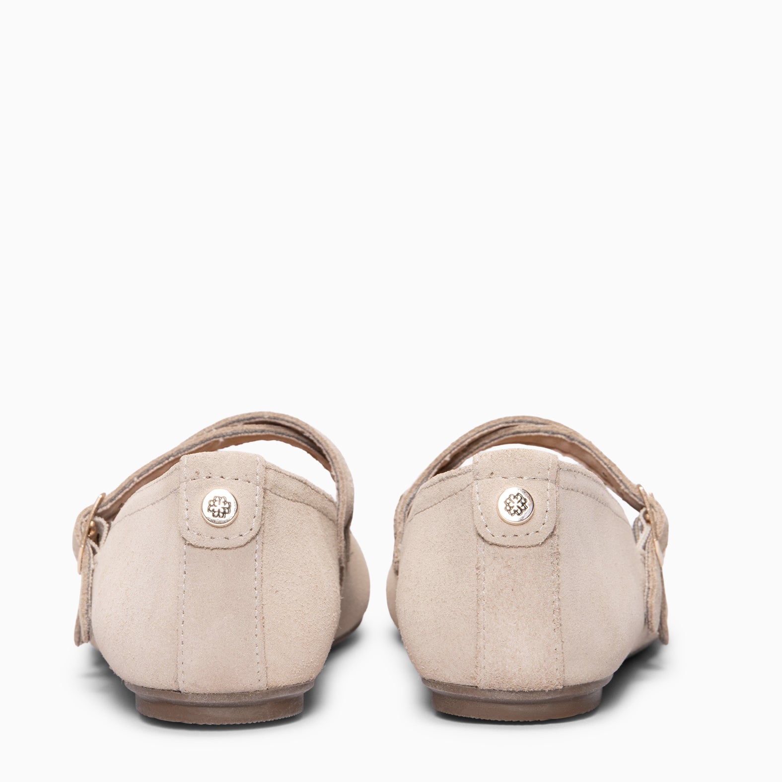 AMAPOLA - Mary Jane à lanières croisées en daim SABLE