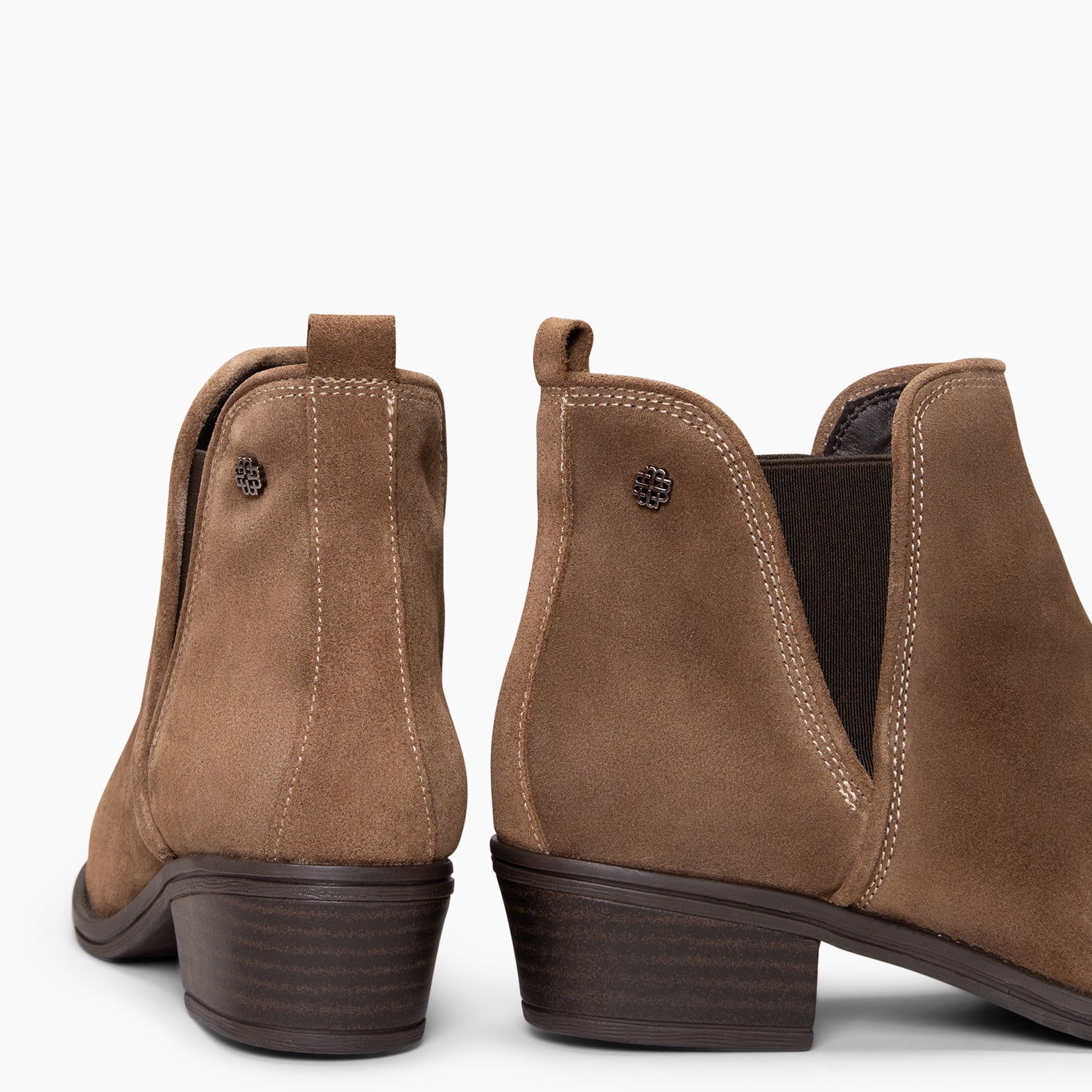 VIANA - Botín bajo con elástico TAUPE