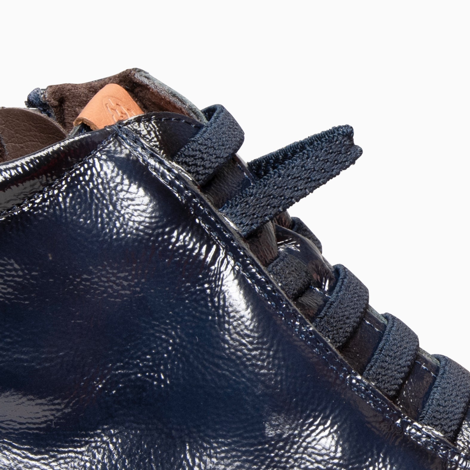 FLEXY - NAVY patent leather ankle-sneakers