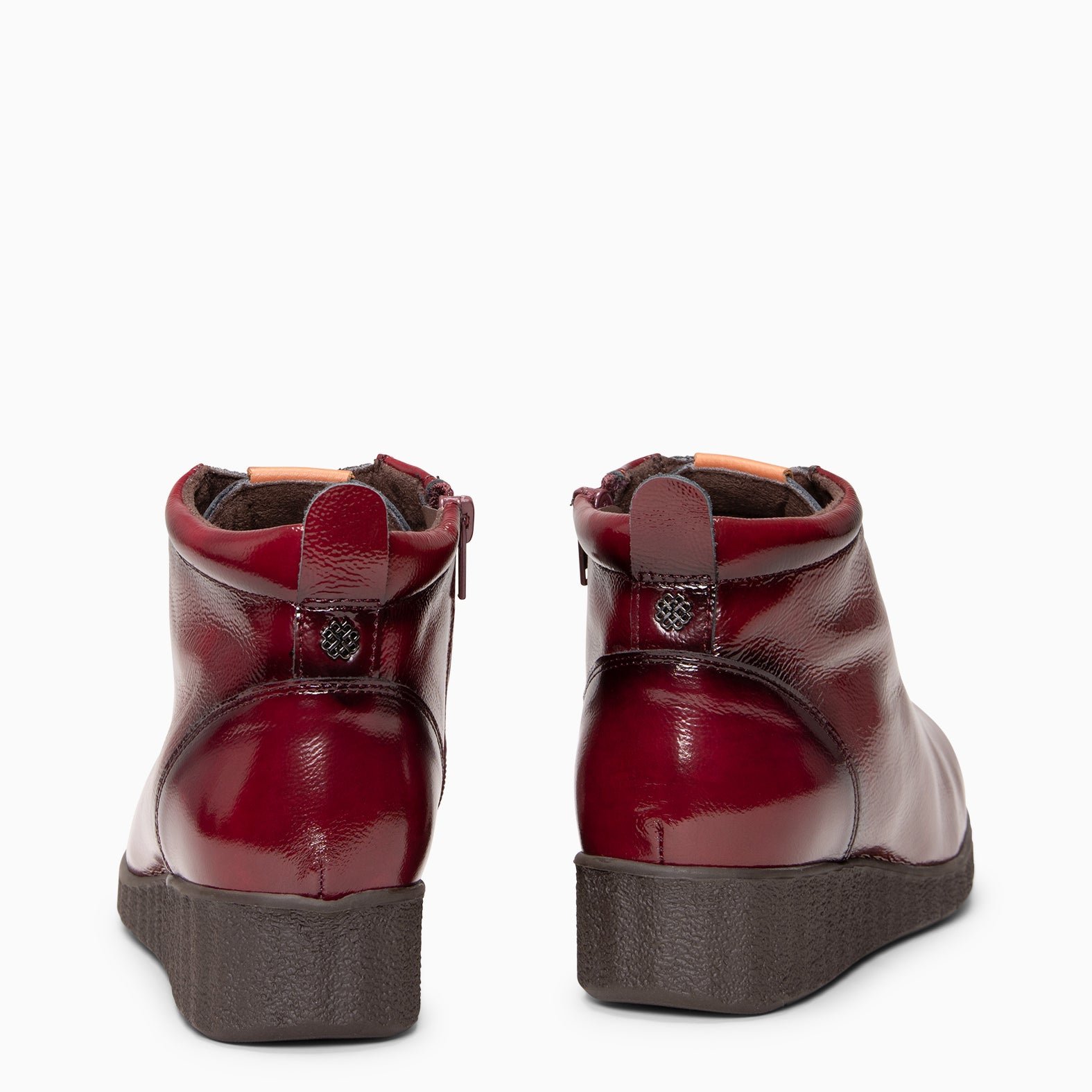 FLEXY - Baskets montantes en cuir vernis BORDEAUX