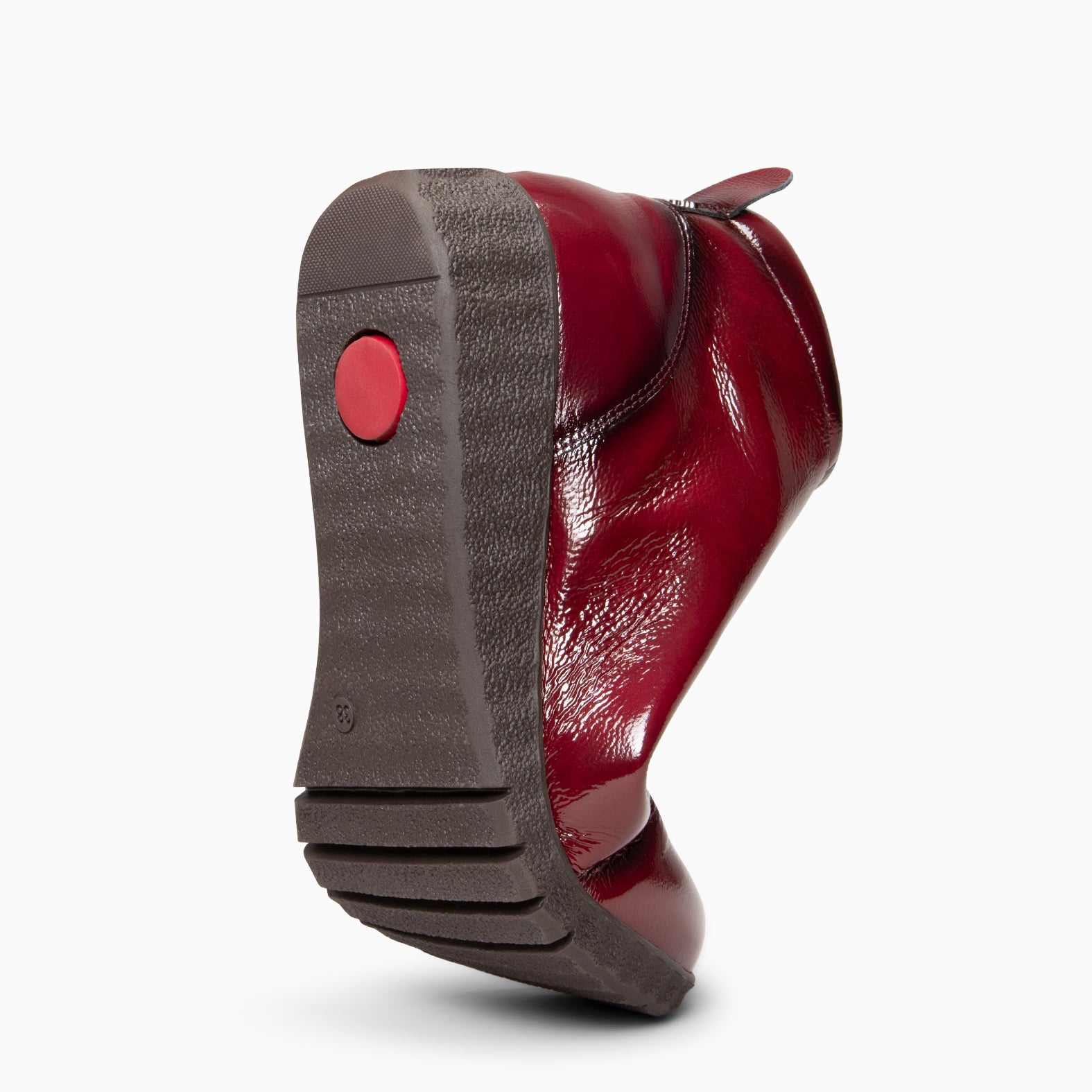 FLEXY - Baskets montantes en cuir vernis BORDEAUX