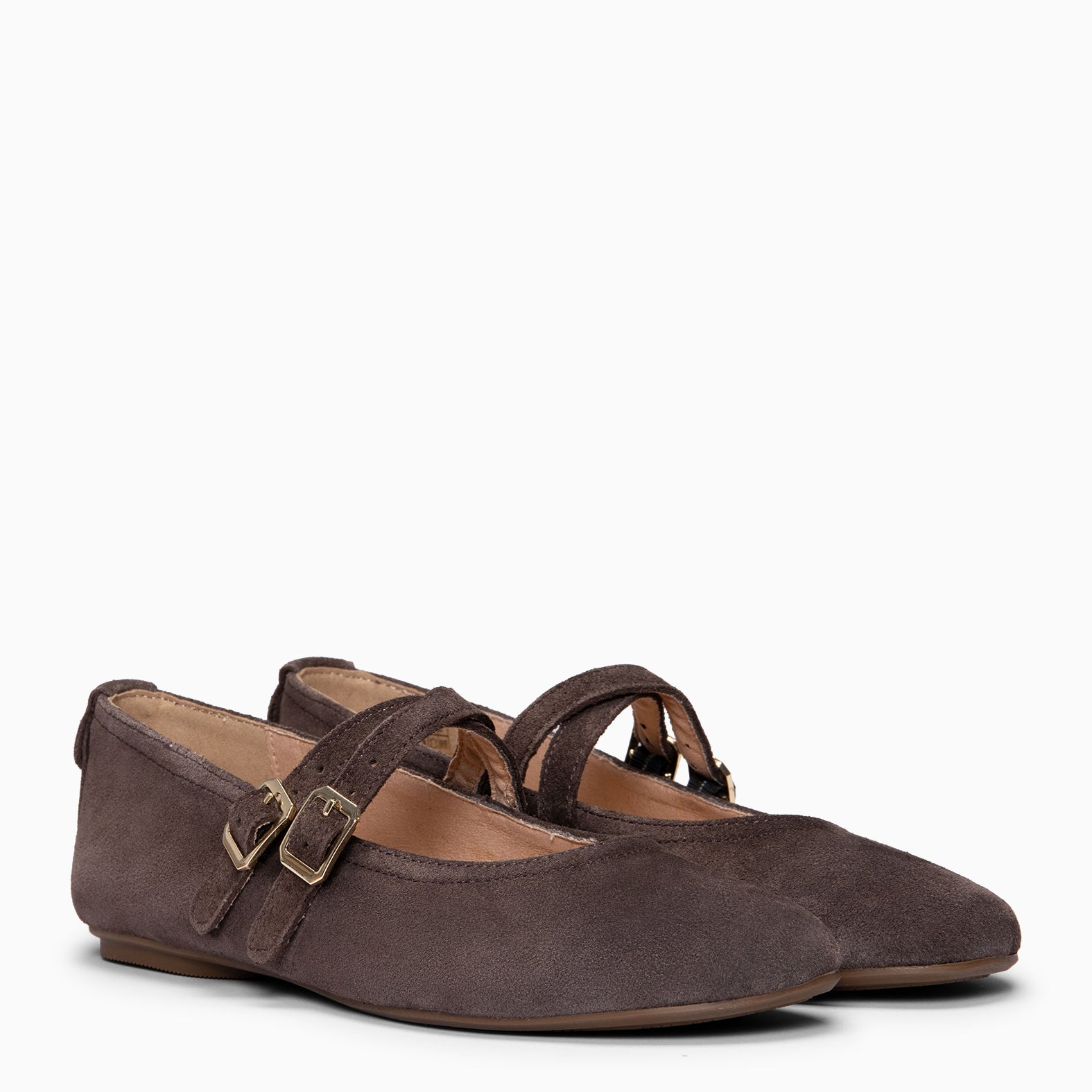 AMAPOLA - BAILARINA PLANA BARESOFT MARRON
