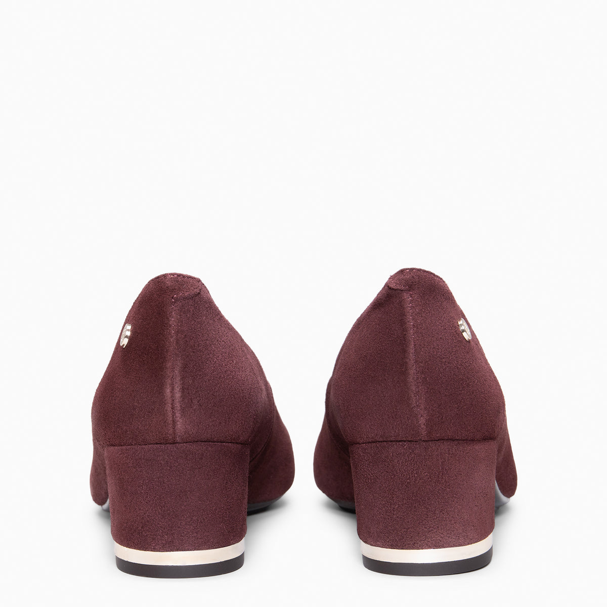 DORI - BURGUNDY Heeled shoes with gold detail