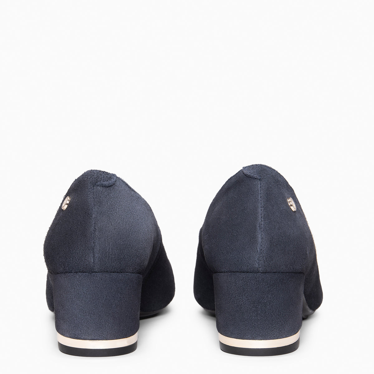 DORI - Zapato de tacón con detalle dorado MARINO