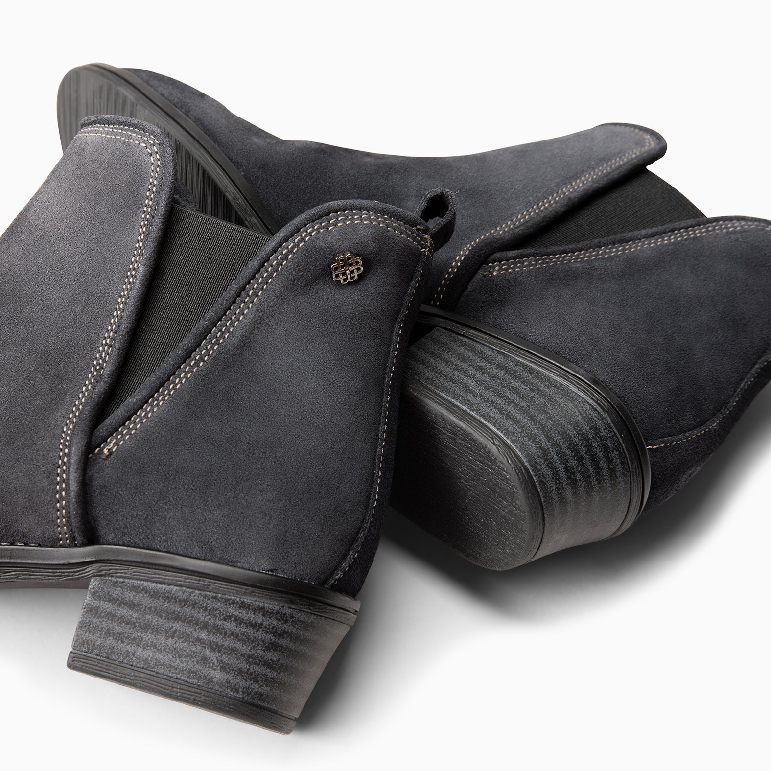 VIANA - Botín bajo con elástico MARINO