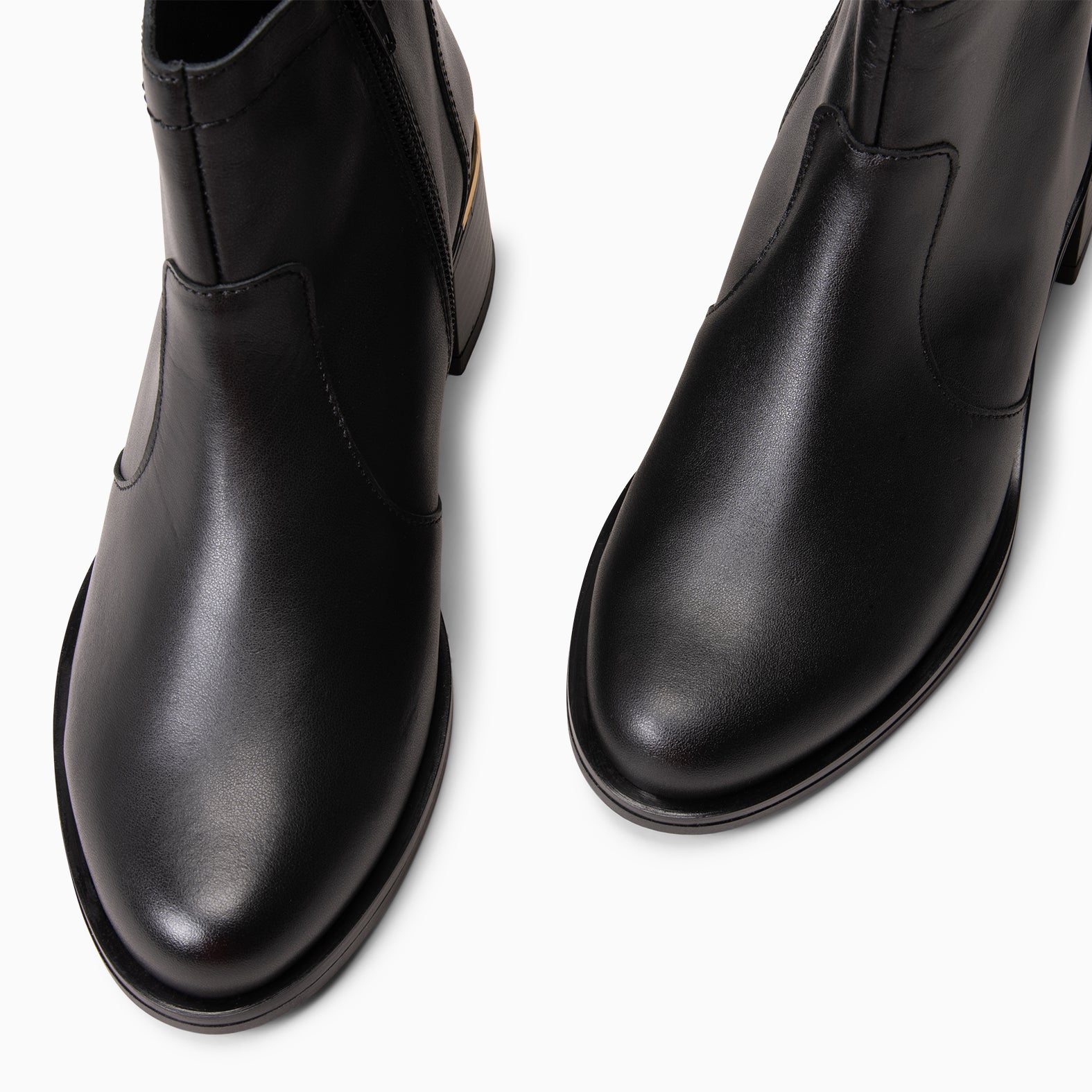 NIXIE – botines de tacón bajo para mujer NEGRO