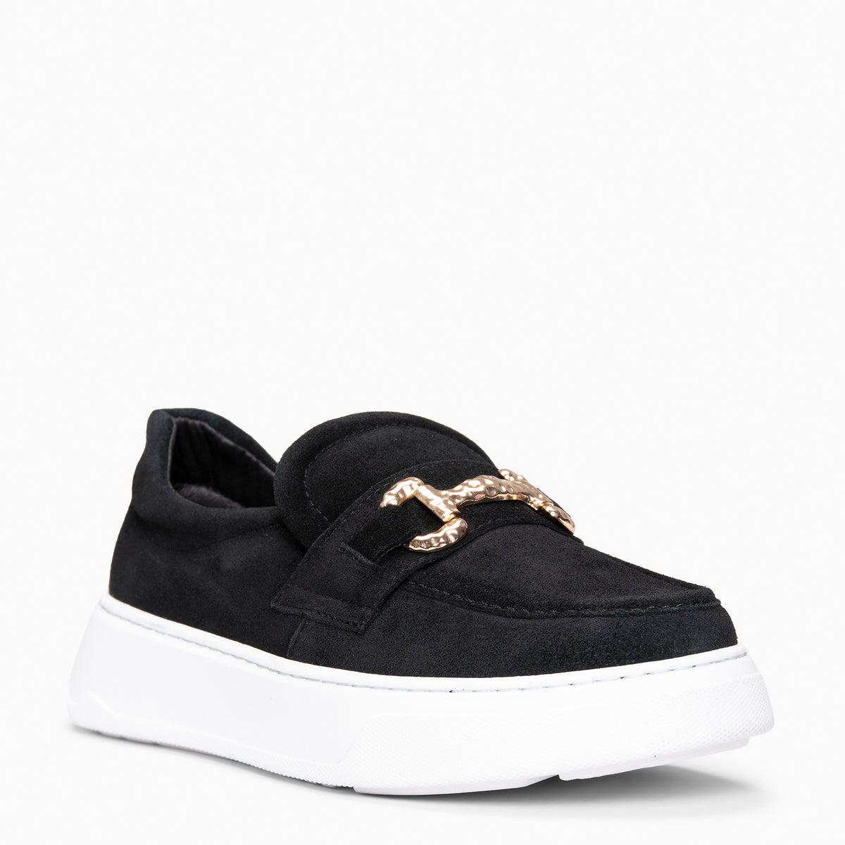 INVICTA - Mocassins hybrides à semelle sneakers en daim NOIR