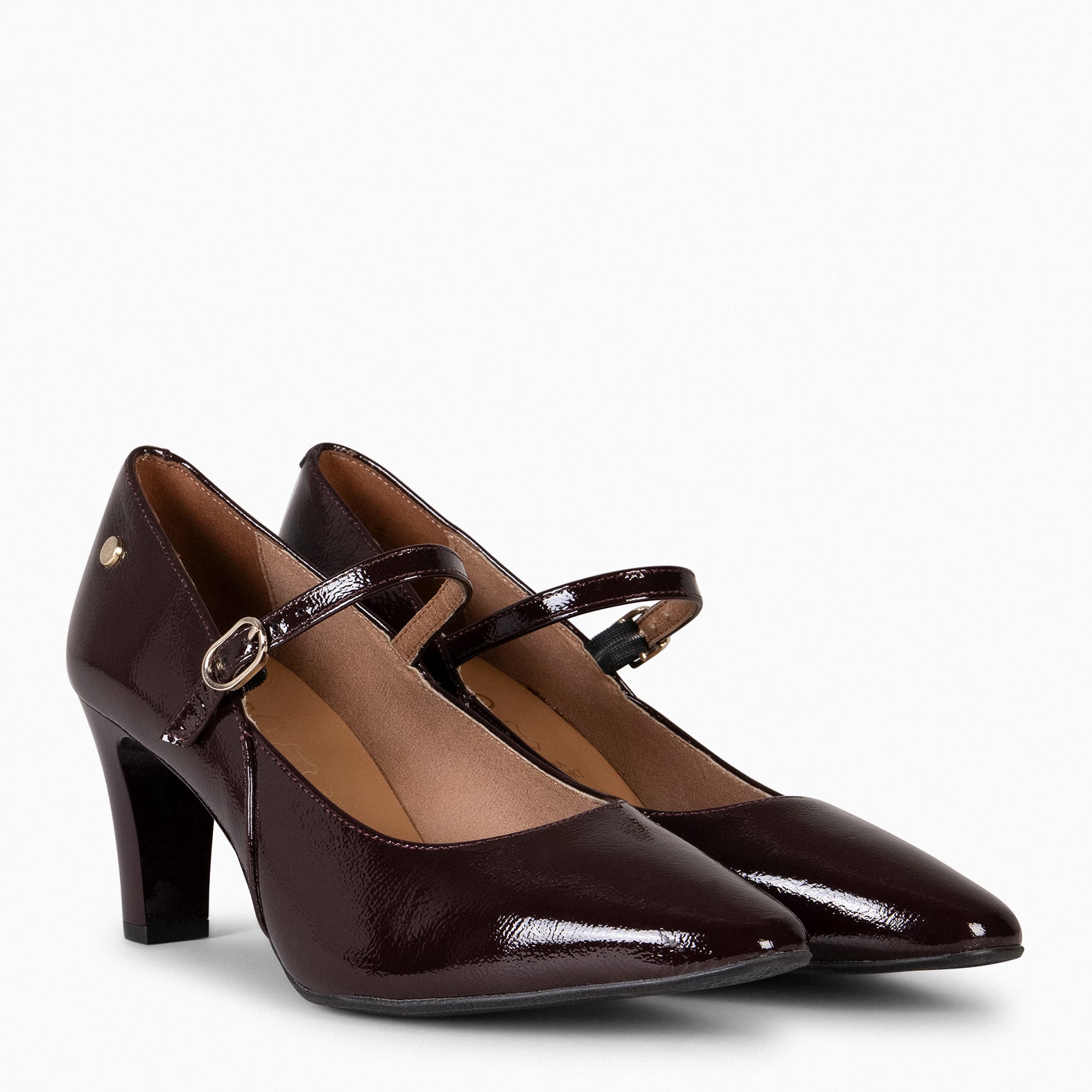 GILDA – BURGUNDY High-heeled mary-janes