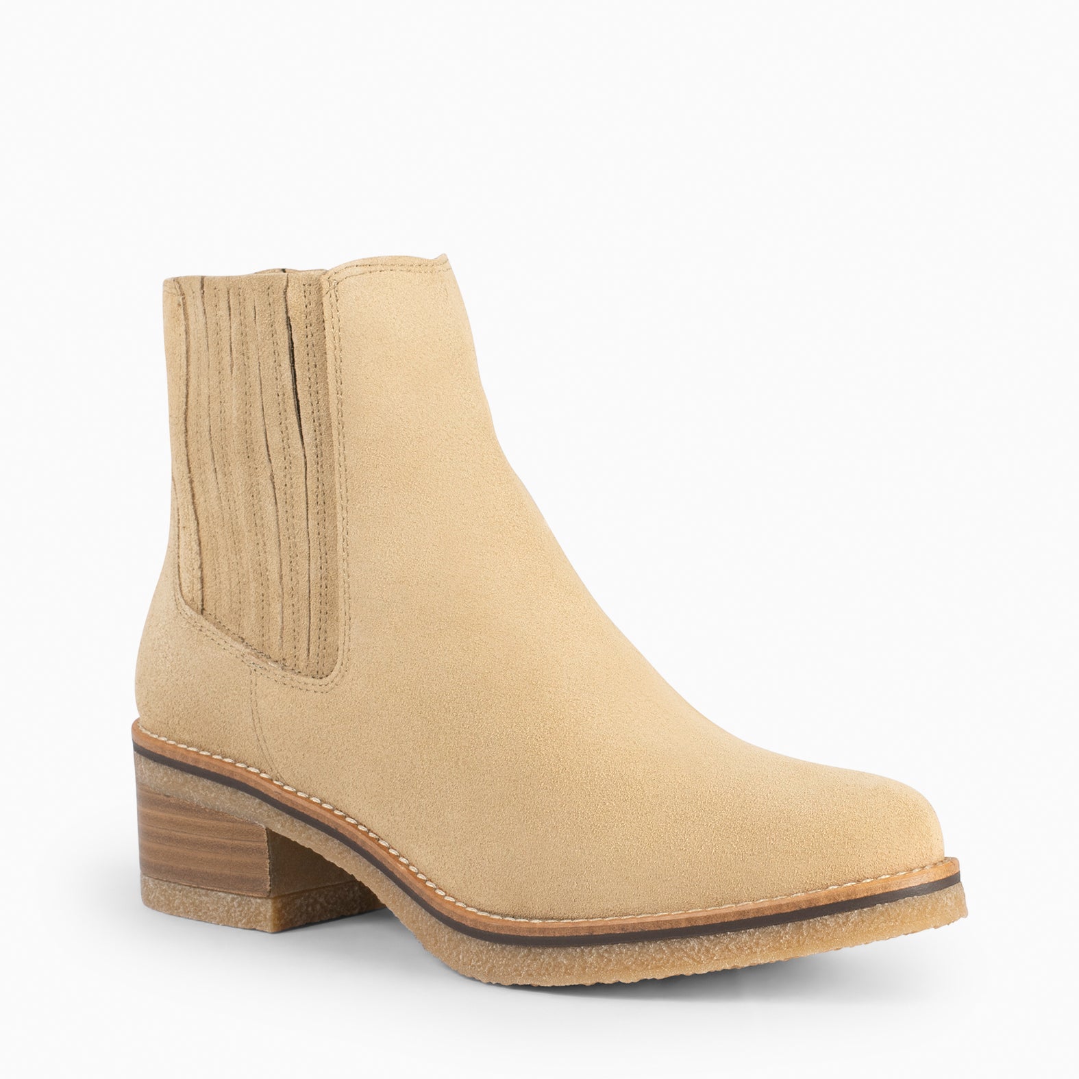 Beige suede boots women's best sale