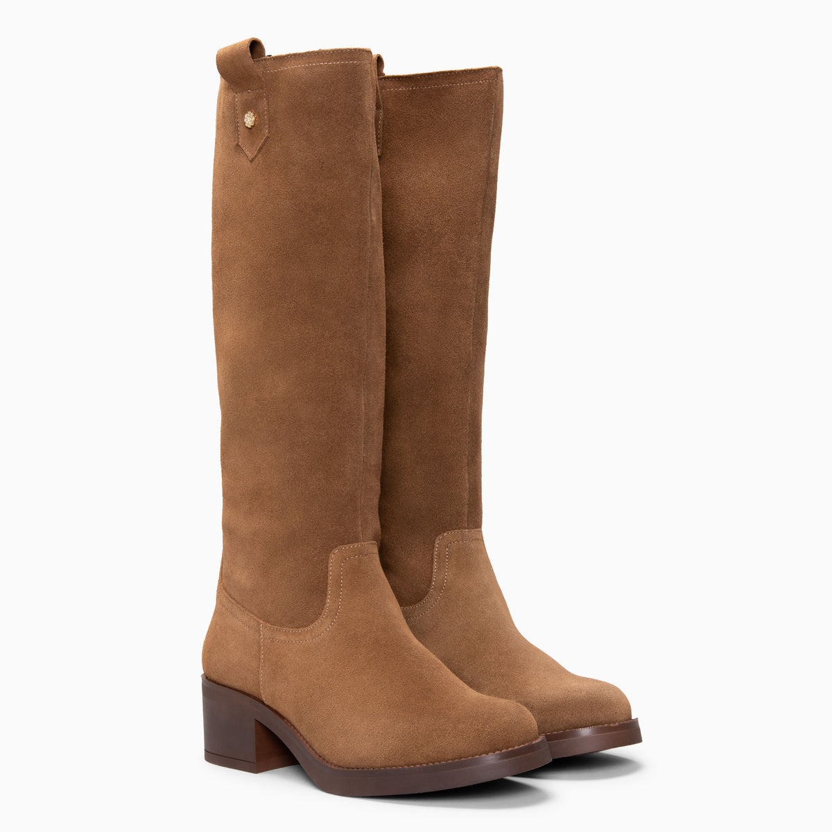 MONA - Botas altas de tacón de medio CUERO