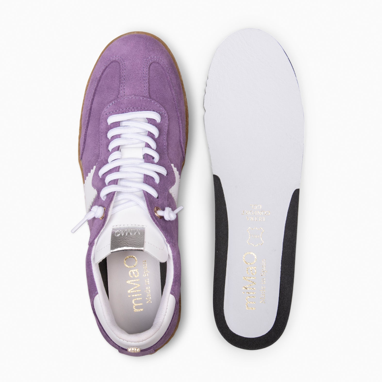 STÜDIO 01 - Baskets pour femme en daim VIOLET