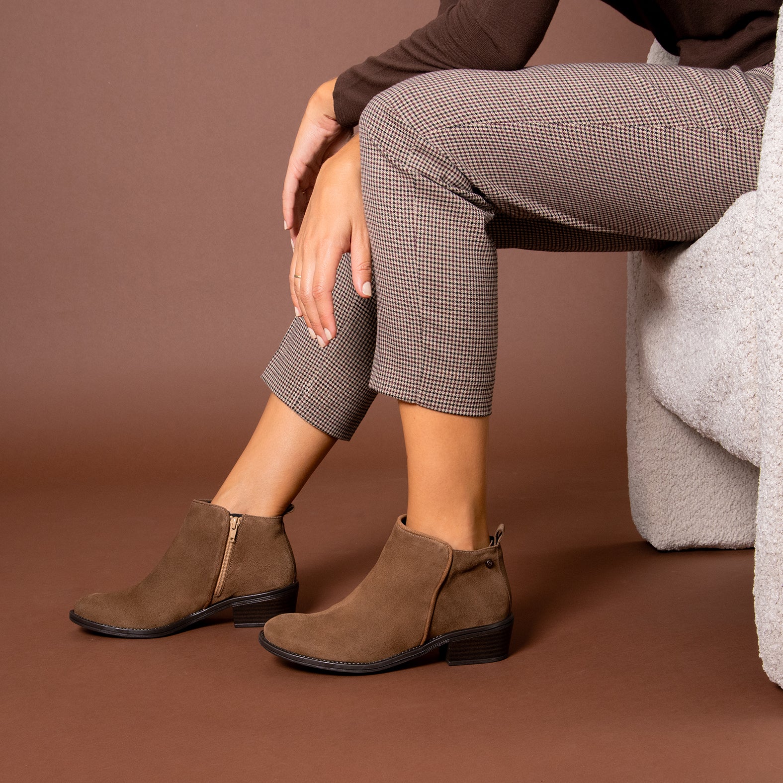 BALTIMORE - BOTINES DE CAÑA BAJA TAUPE