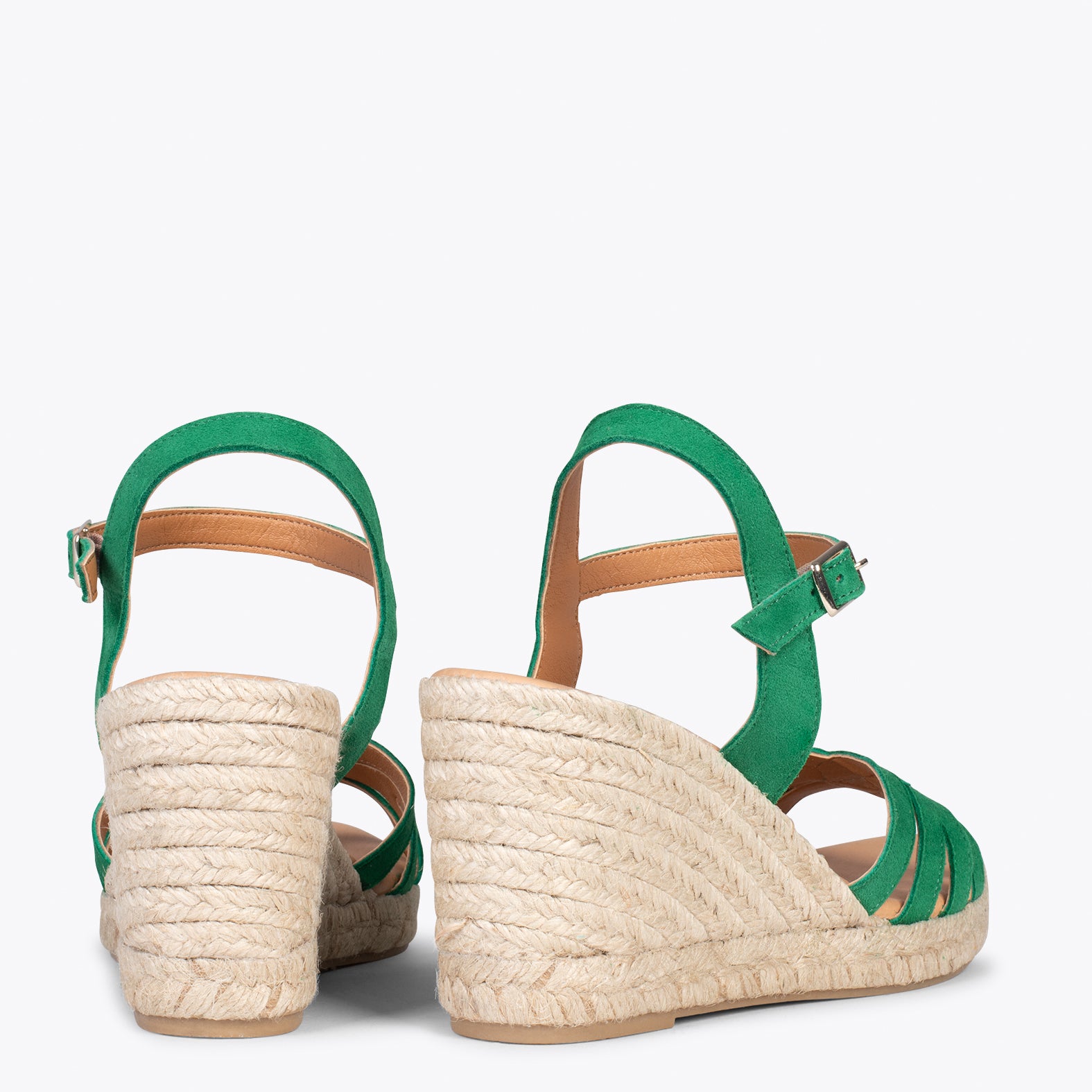 HOYAMBRE – GREEN espadrilles with braided front