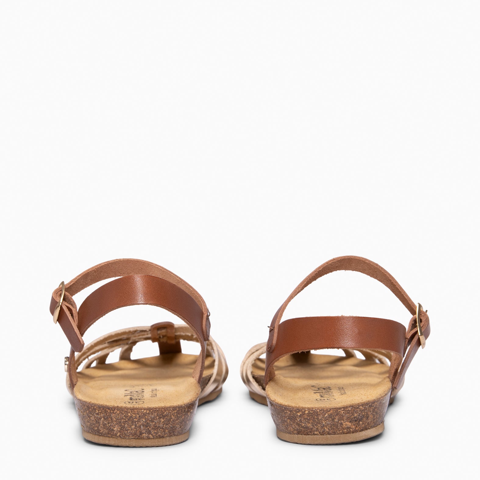 BEACH - Sandalias planas de tiras PLATINO