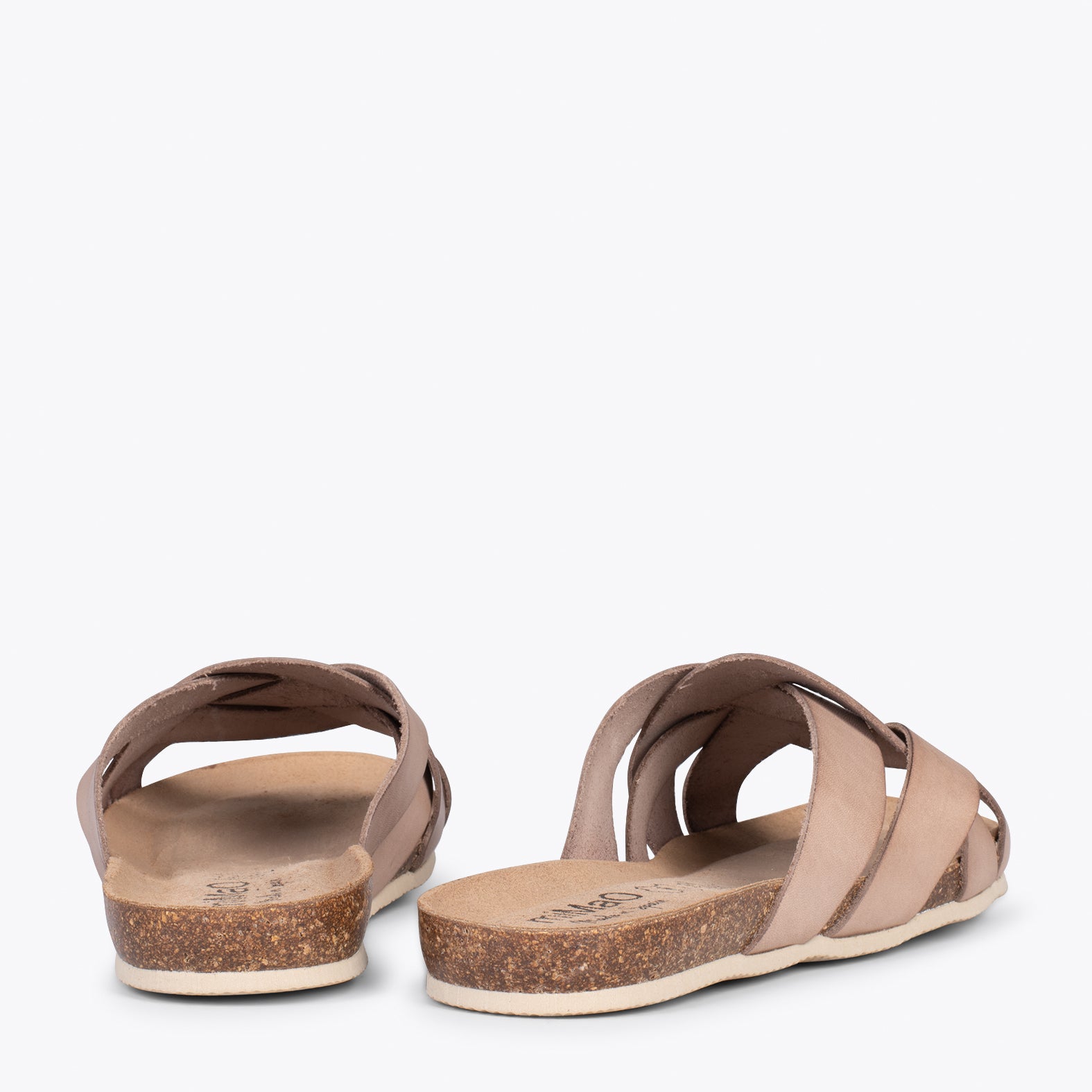 DALIA – Sandales plates en couleur TAUPE