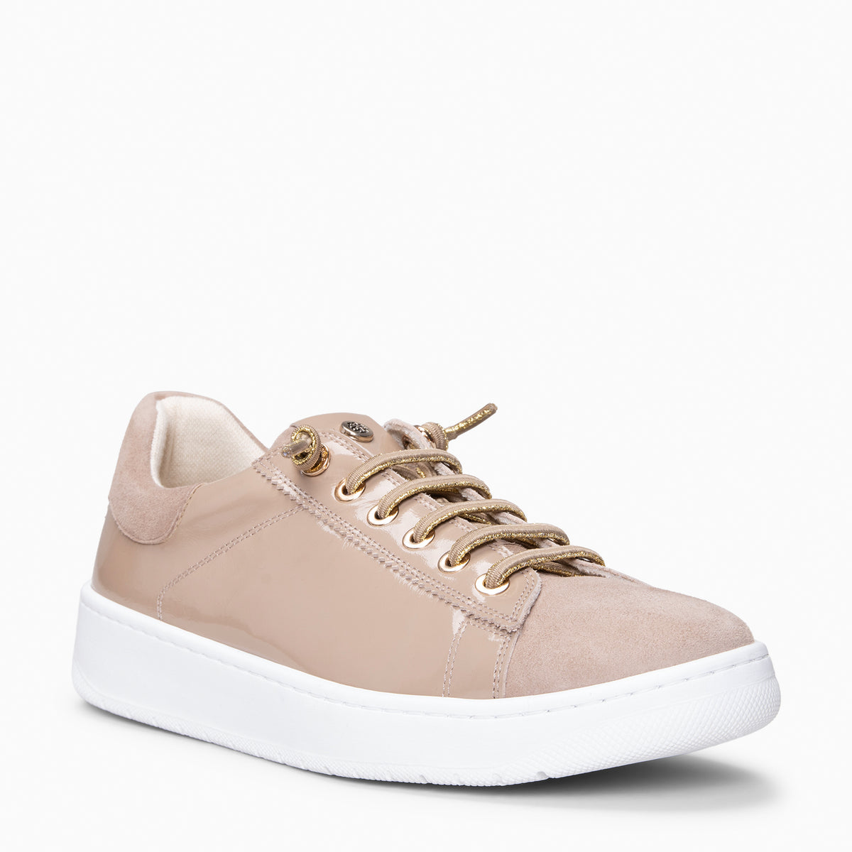 NANTES - Zapatillas de piel CHAROL NUDE