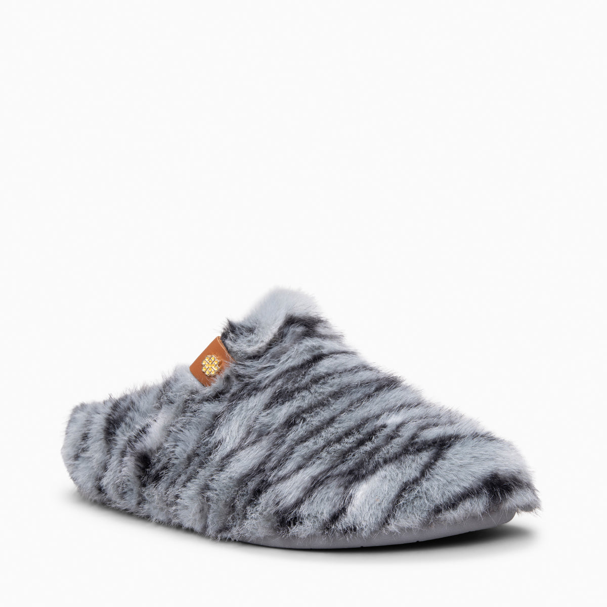 KOMFY DREAMS - Chaussons ultra douceur ANIMAL PRINT GRIS