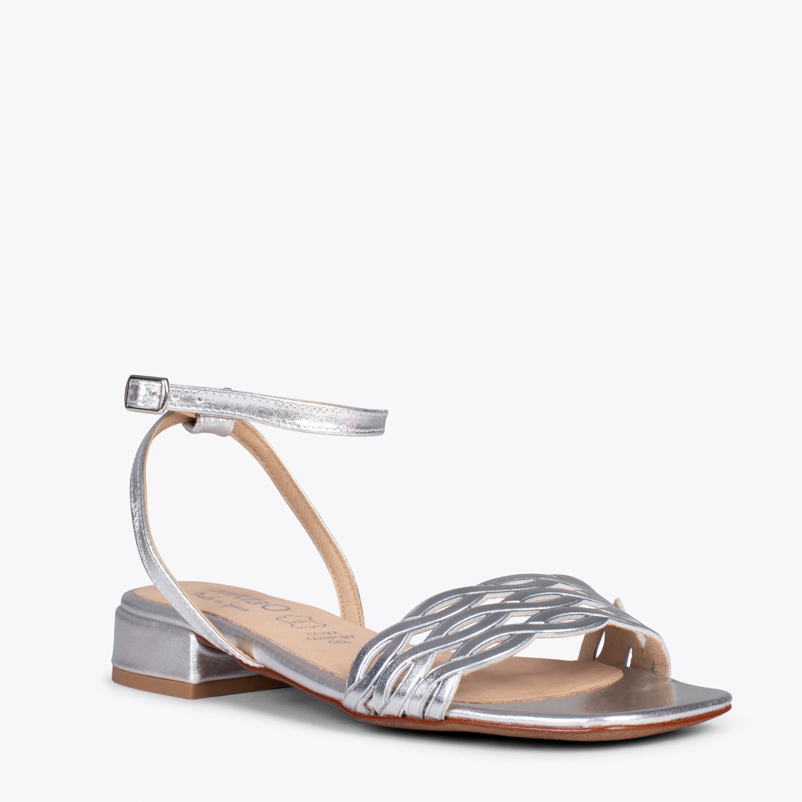 SOFIA – SILVER flat sandals