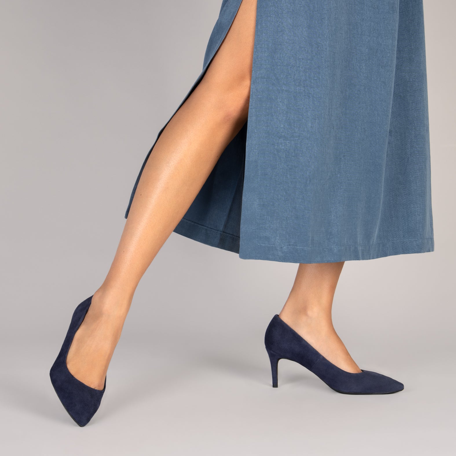 STILETTO – NAVY suede leather stilettos