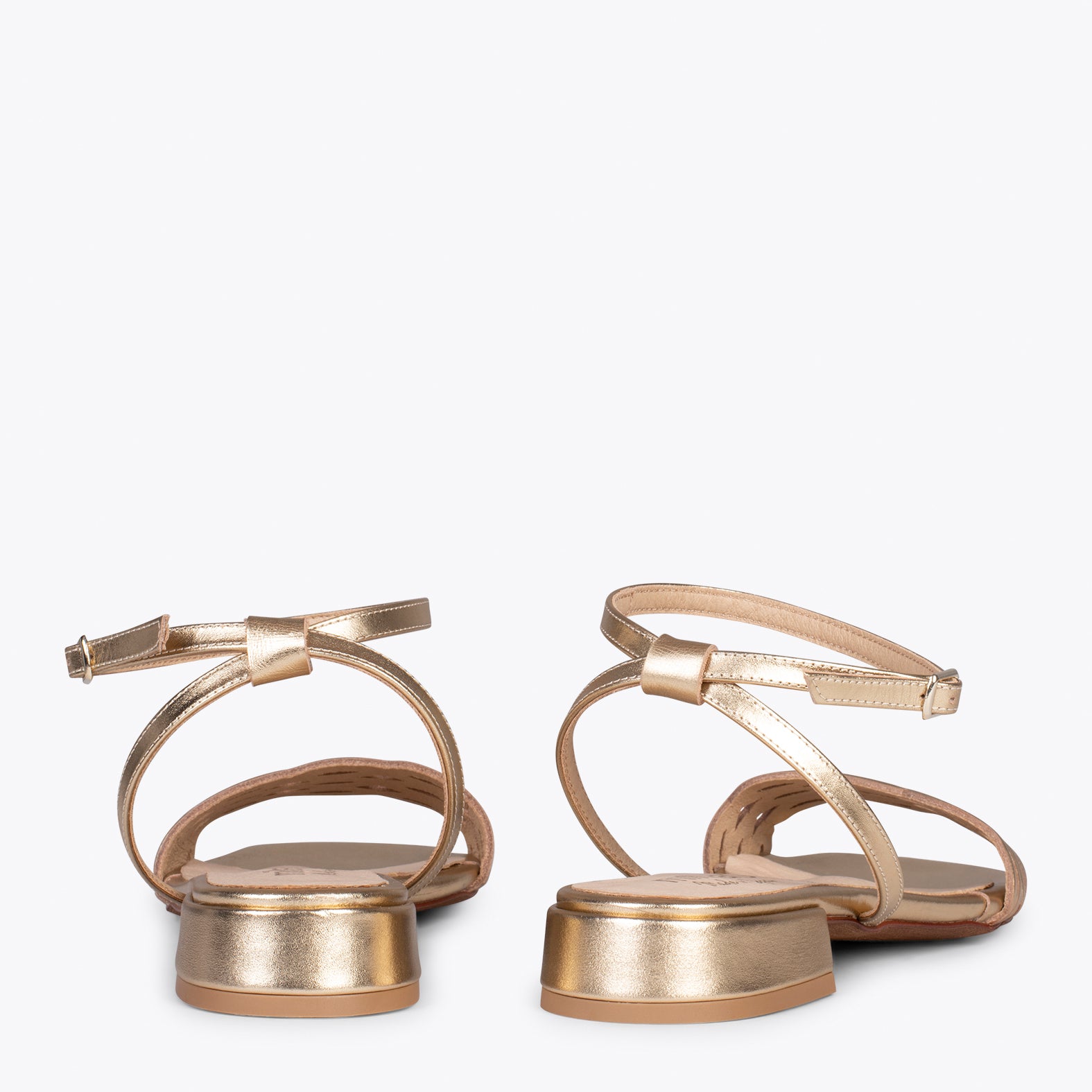 Golden flat sale sandal