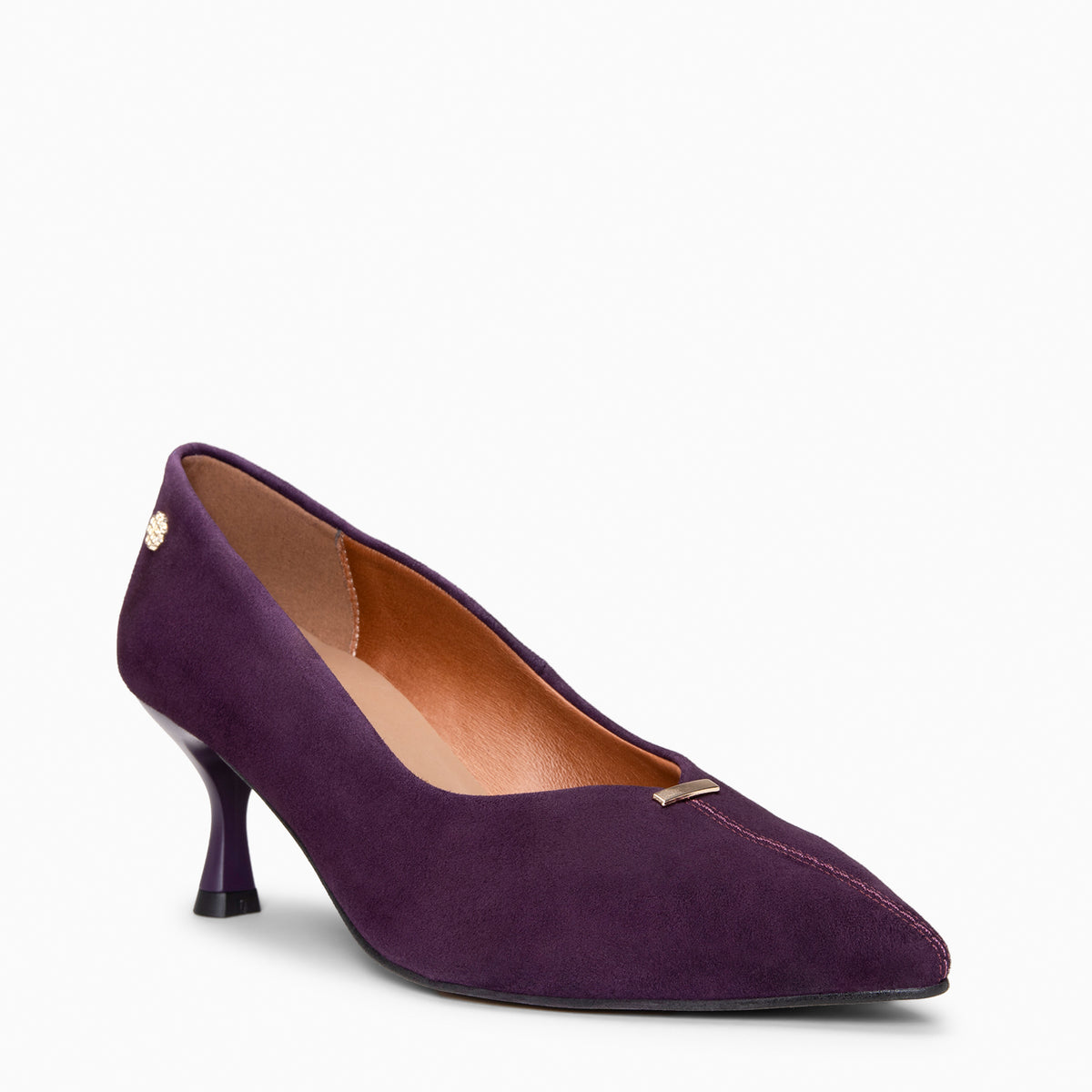 BERTA - PAARS Kitten heel schoenen