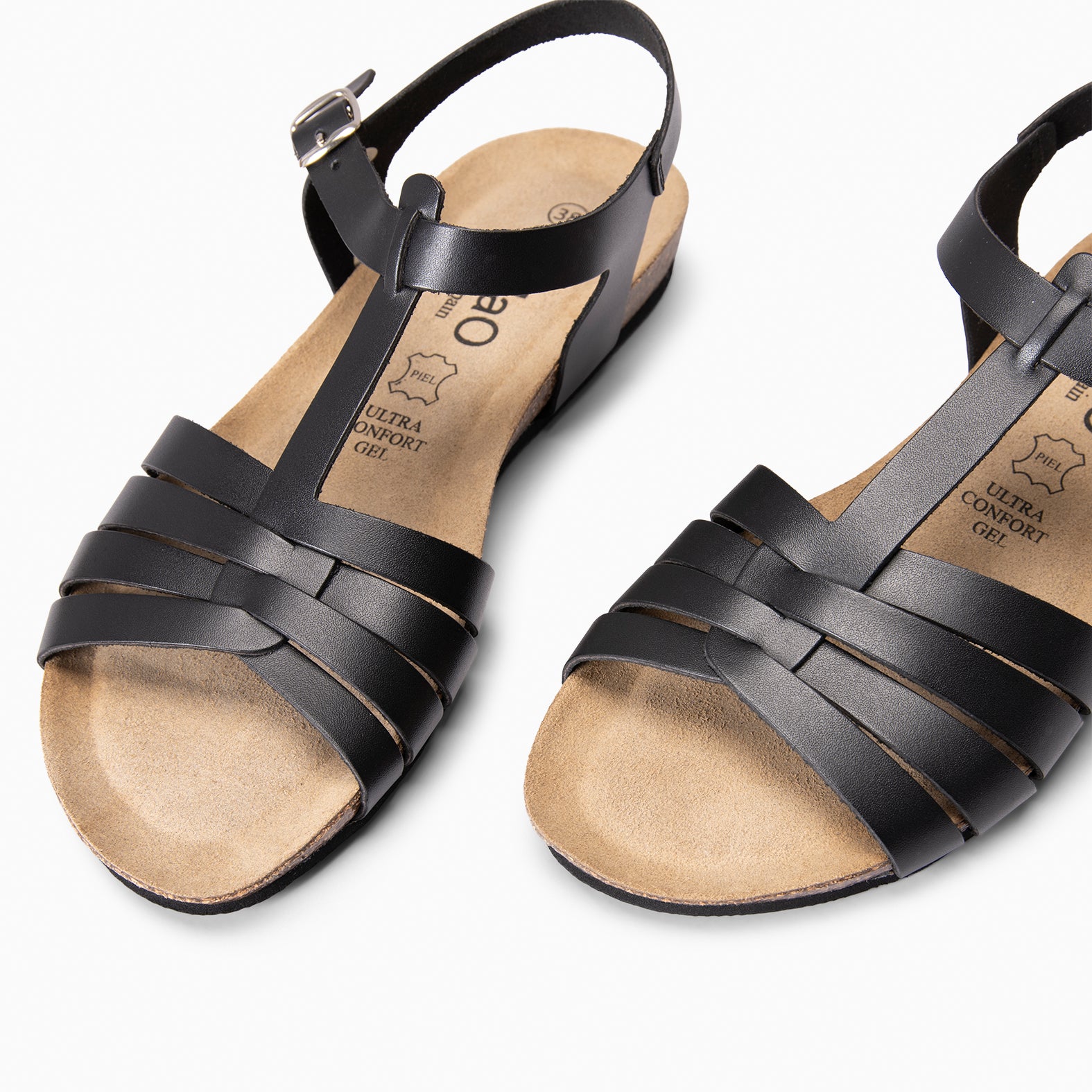 DITA - Sandálias BIO de titras PRETO