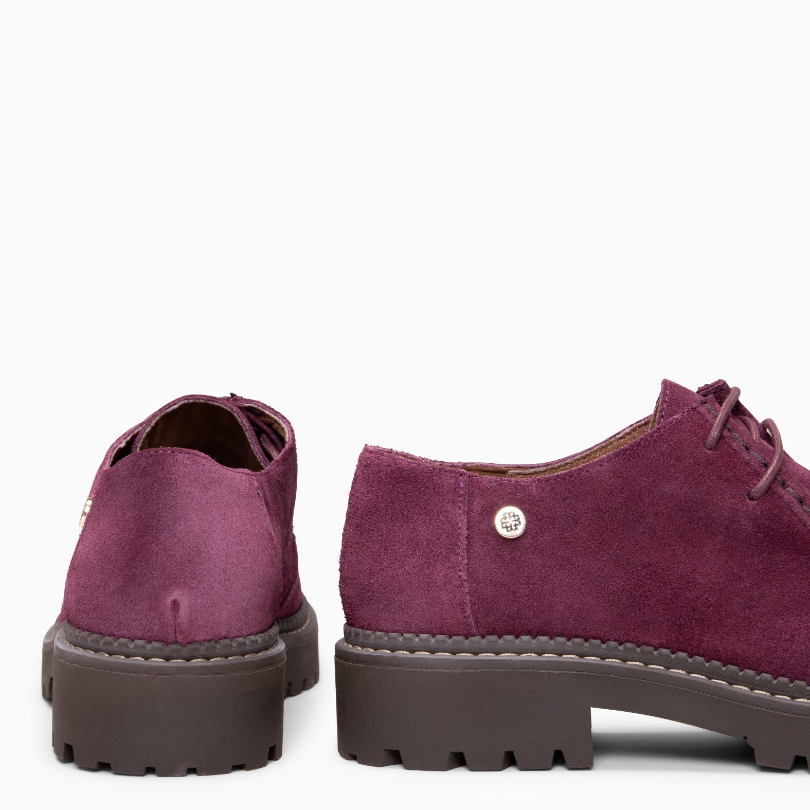 YALE – Mocasin con suela track con cordones BURDEOS