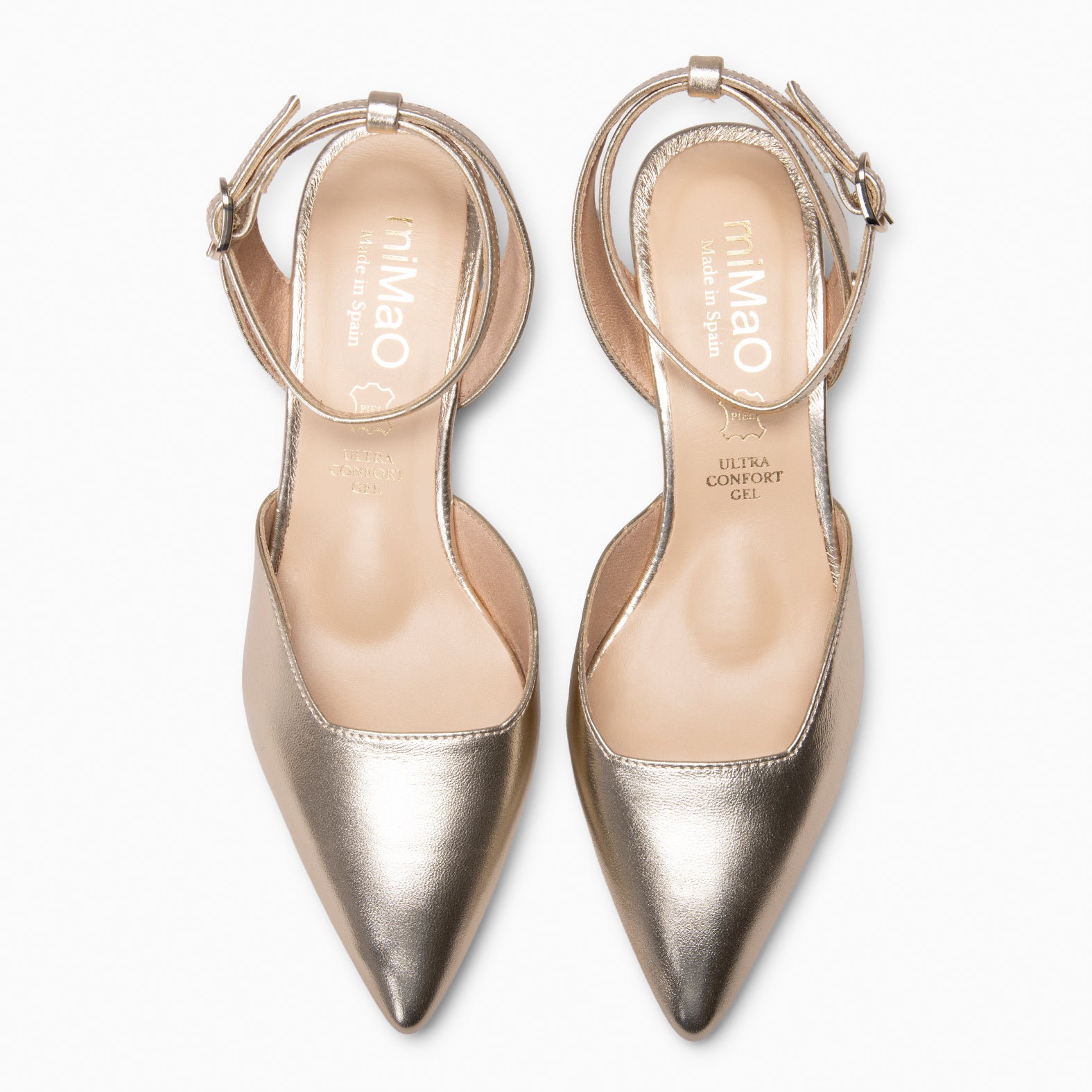 DANIELA - Sapatos slingback com tacão kitten PLATINA