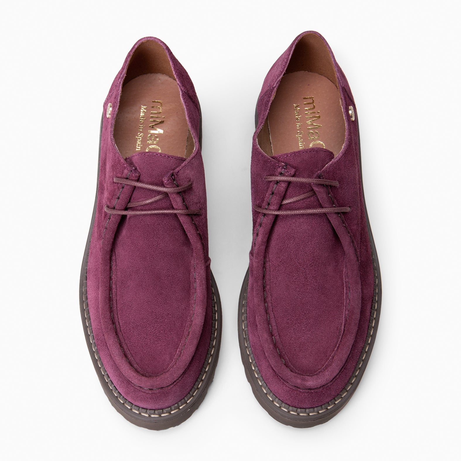 YALE - BURGUNDY Track mocassin with laces