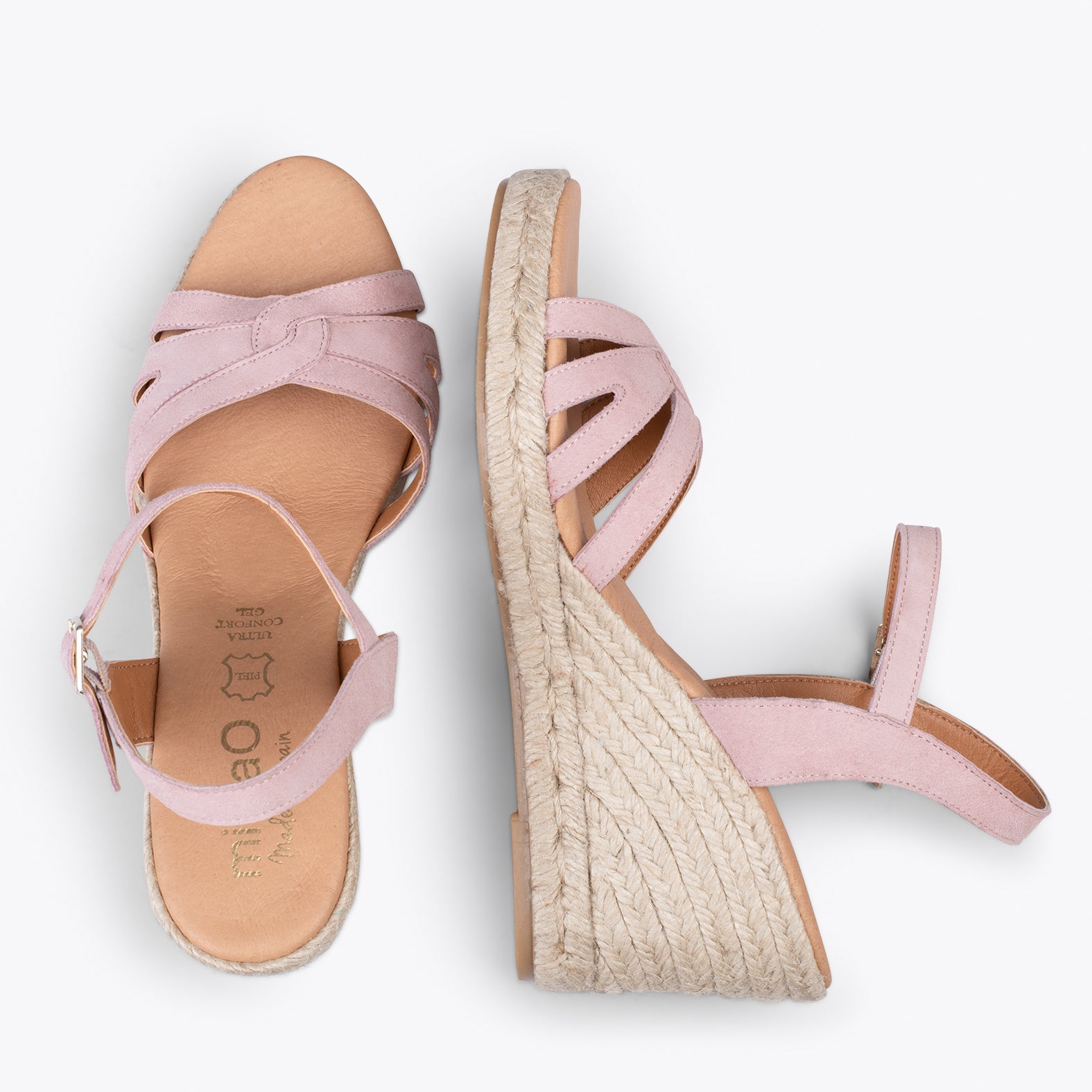 HOYAMBRE – PINK espadrilles with braided front