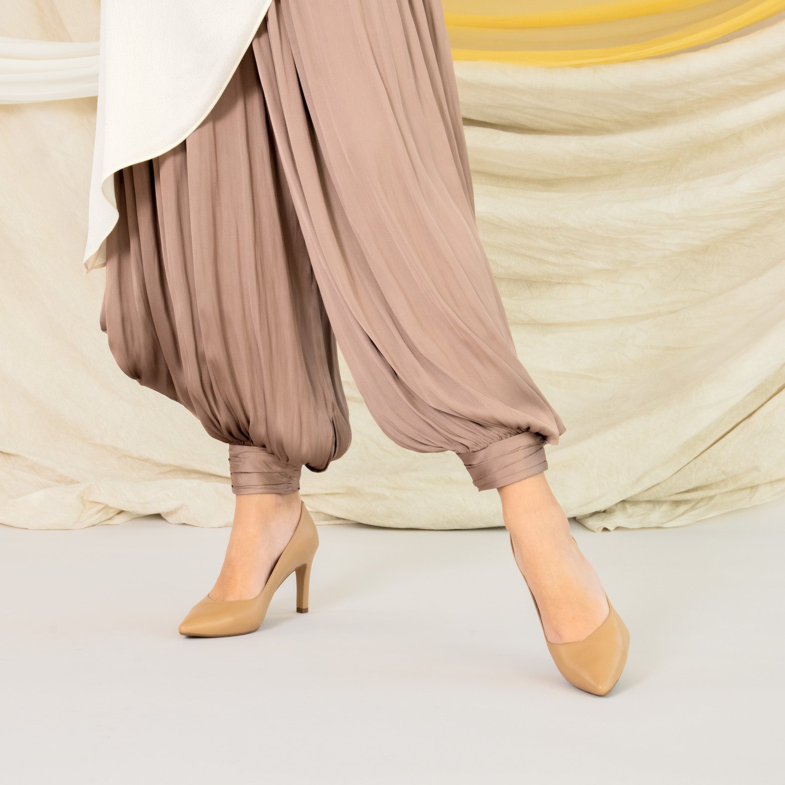 GLAM - Zapatos elegantes de tacón alto CAMEL