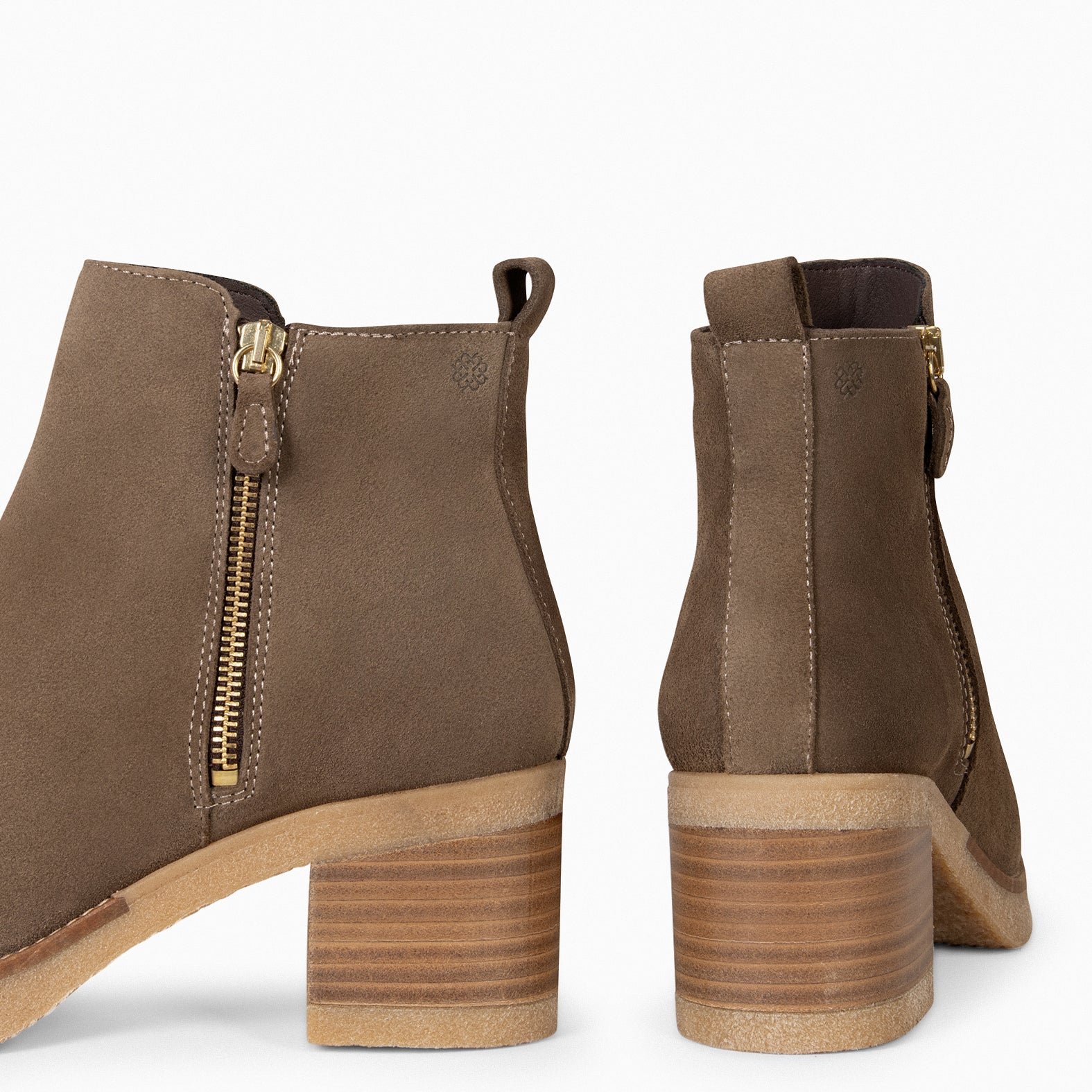 JAZZ – TAUPE Booties with lateral zip