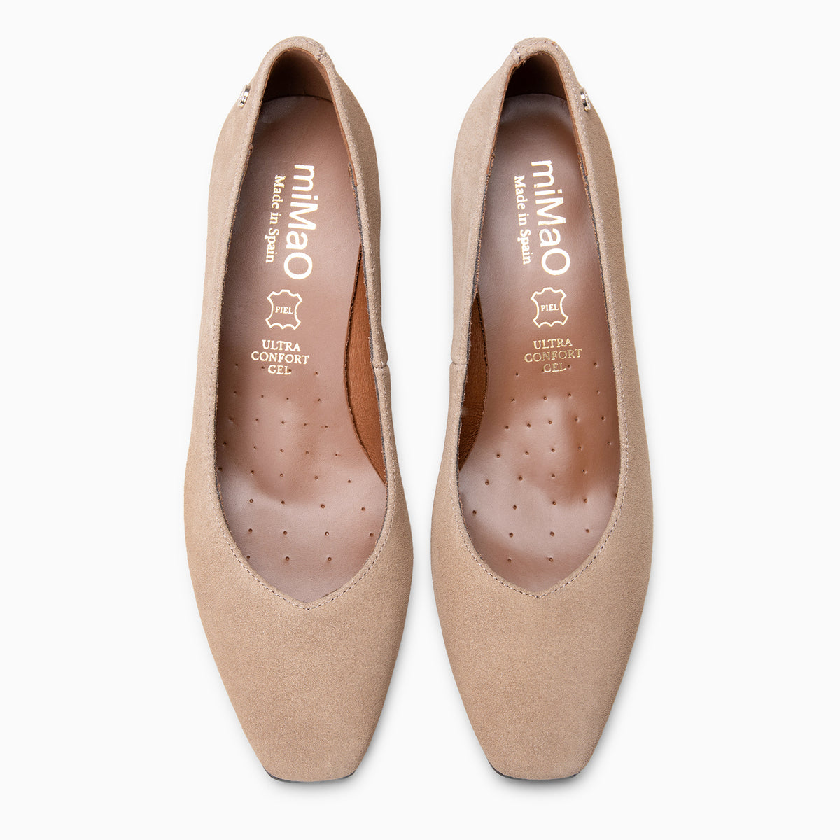 DORI - Zapato de tacón con detalle dorado TAUPE
