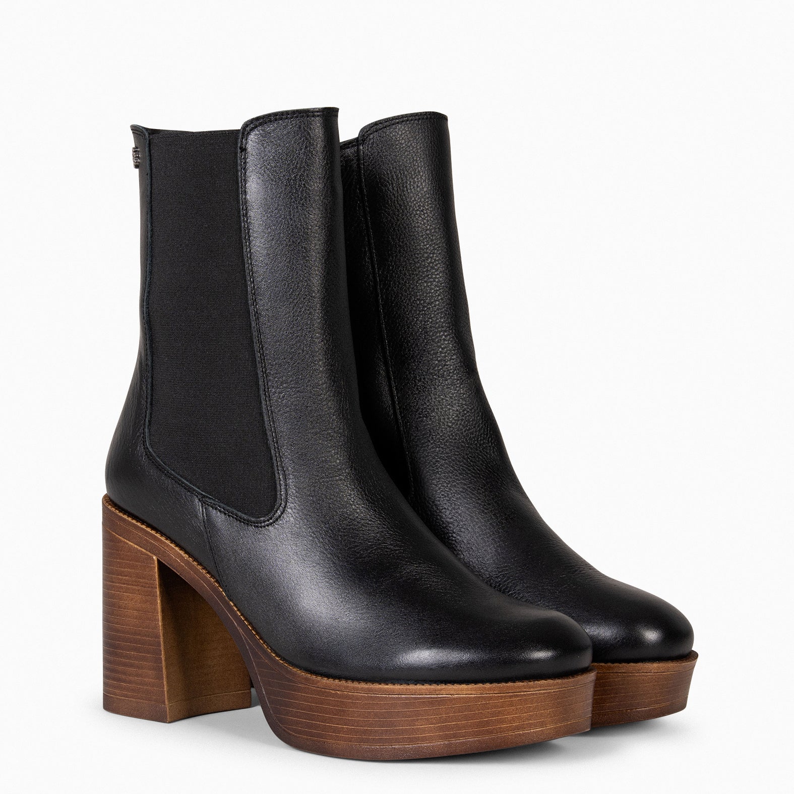 AITANA – Bottines montantes à talon haut et plateforme NOIR