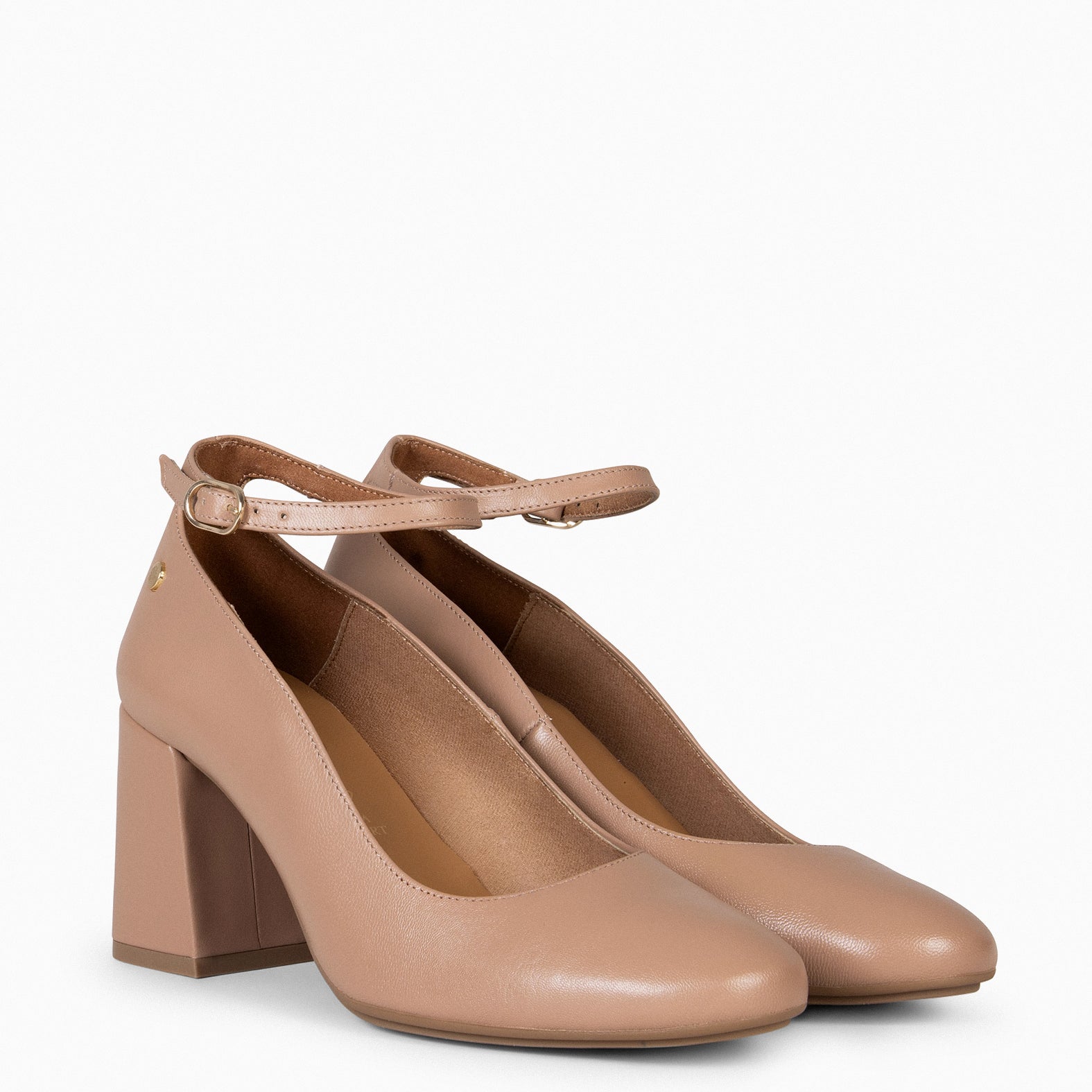 CAROL – NUDE Shoes with strap and heel