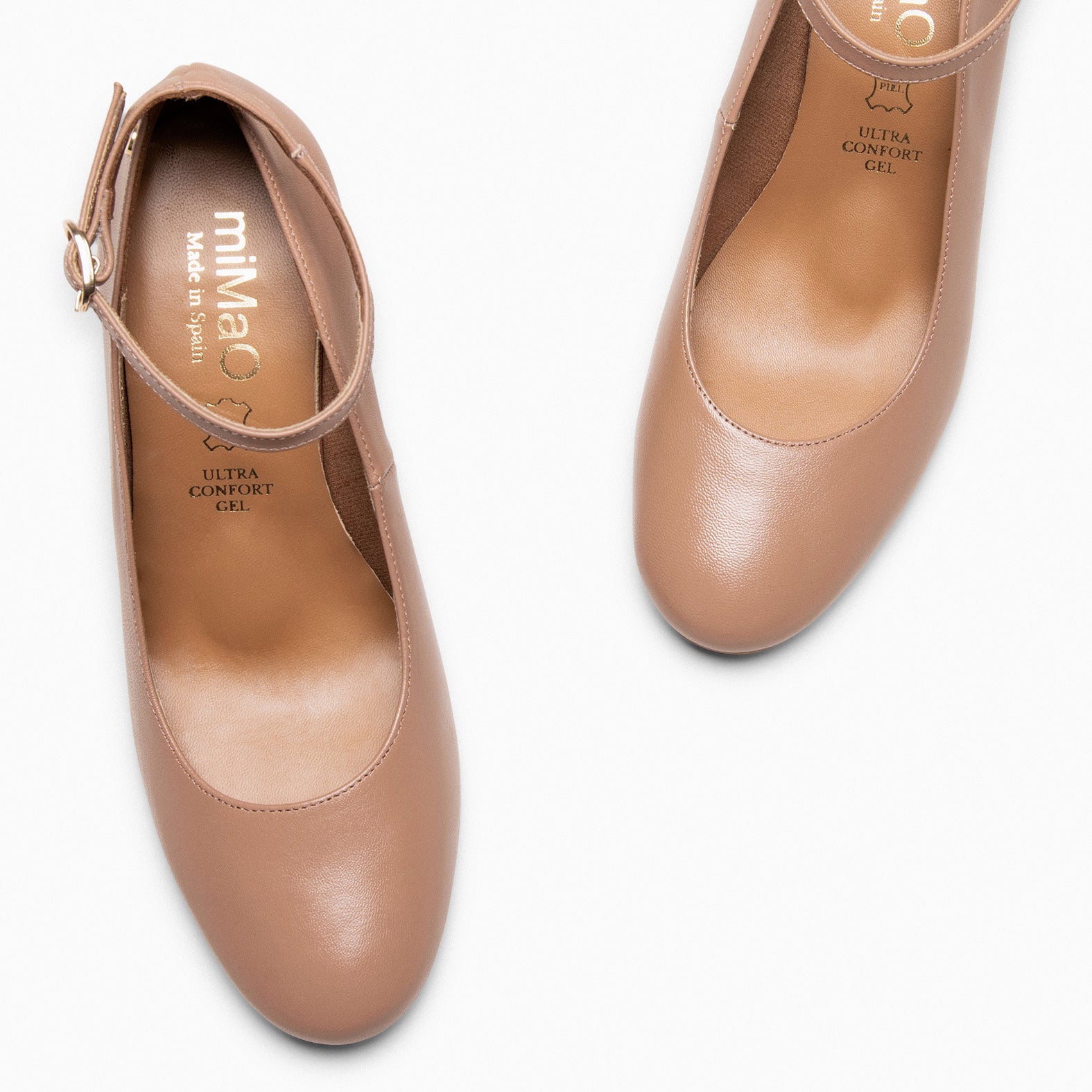 CAROL – NUDE Shoes with strap and heel