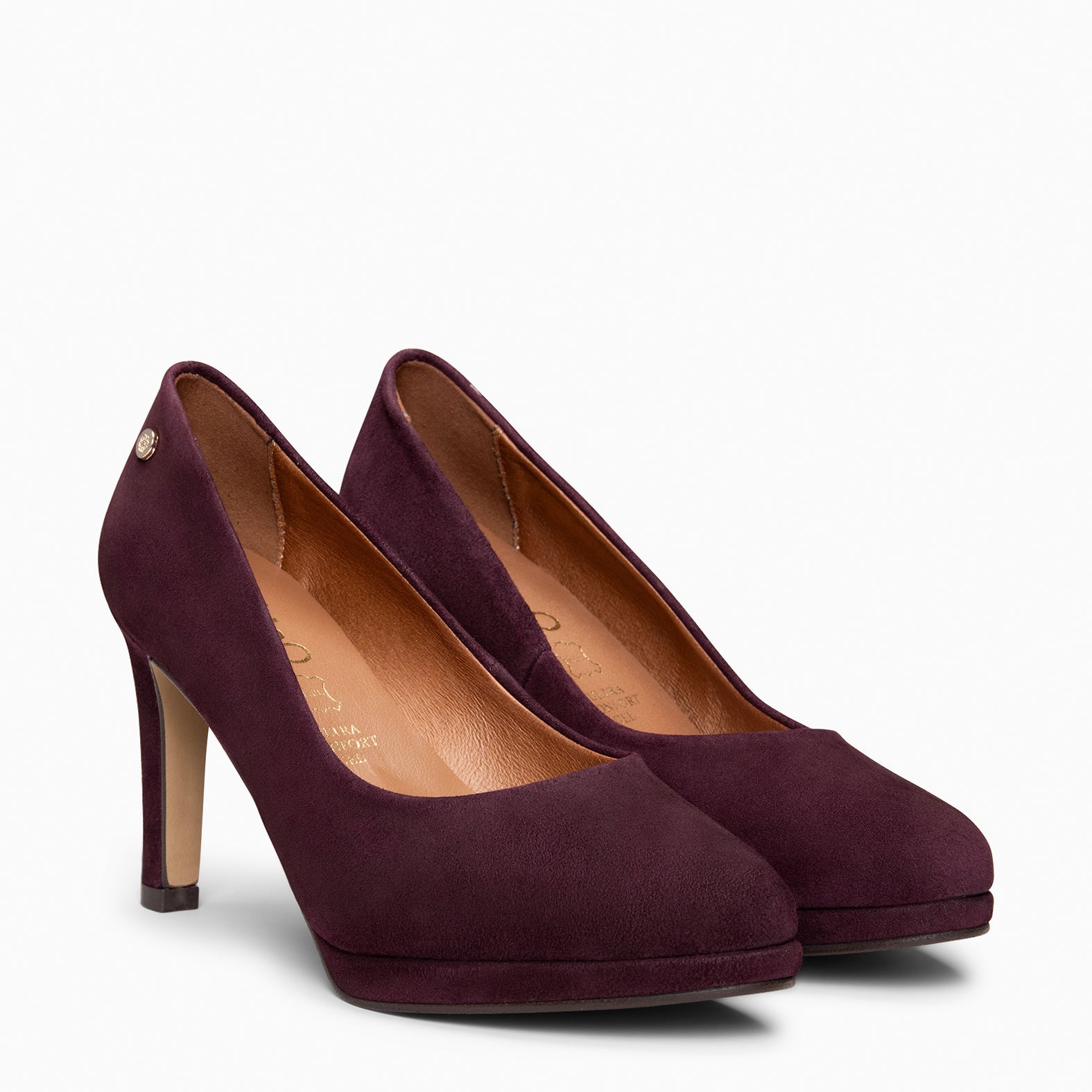 PLATEFORME - Escarpins à talon haut et plateforme CERISE