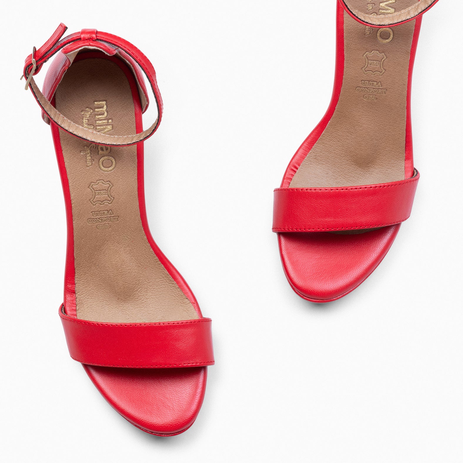 Red strappy platform heels hot sale