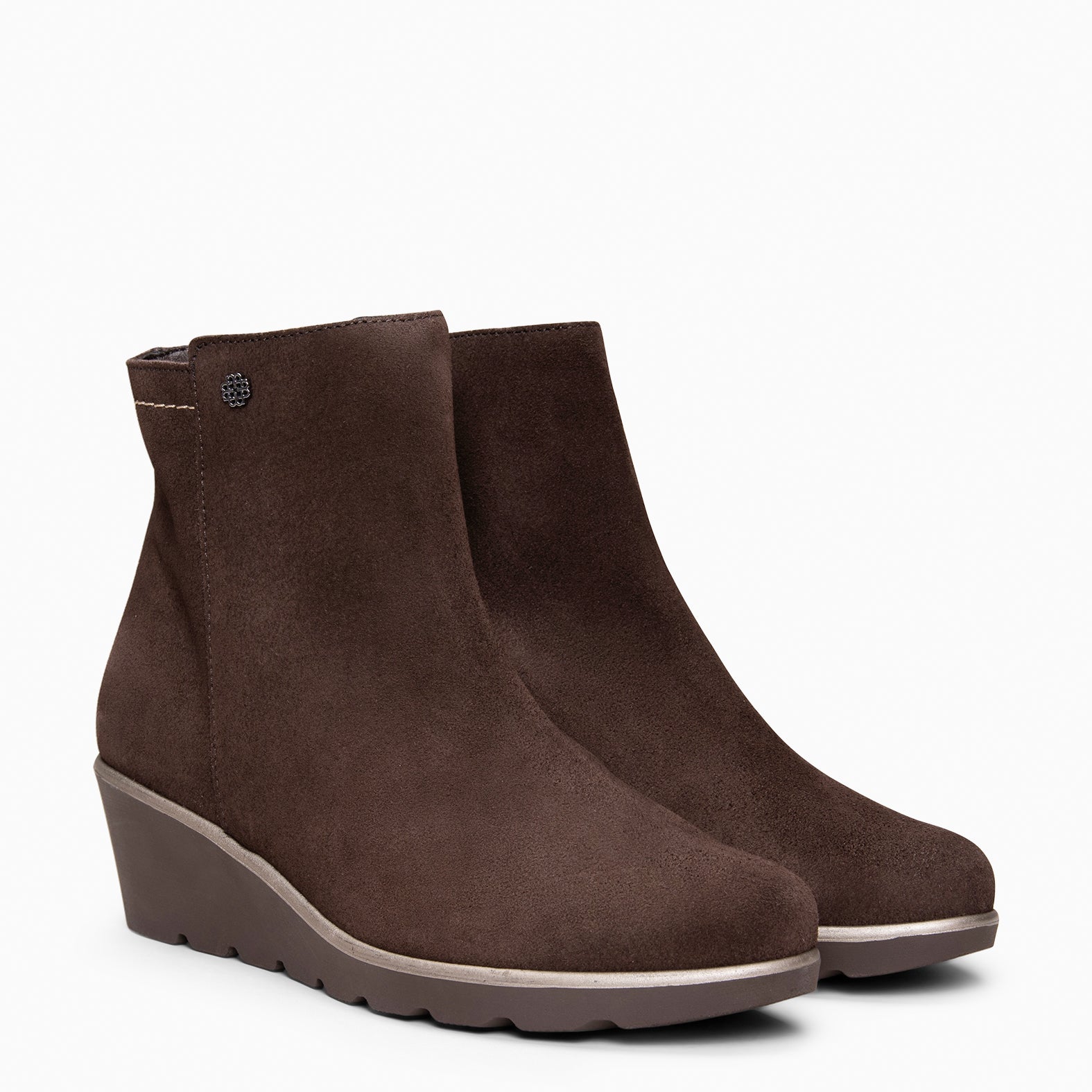 LULEA - Botín de serraje hidrófugo MARRON