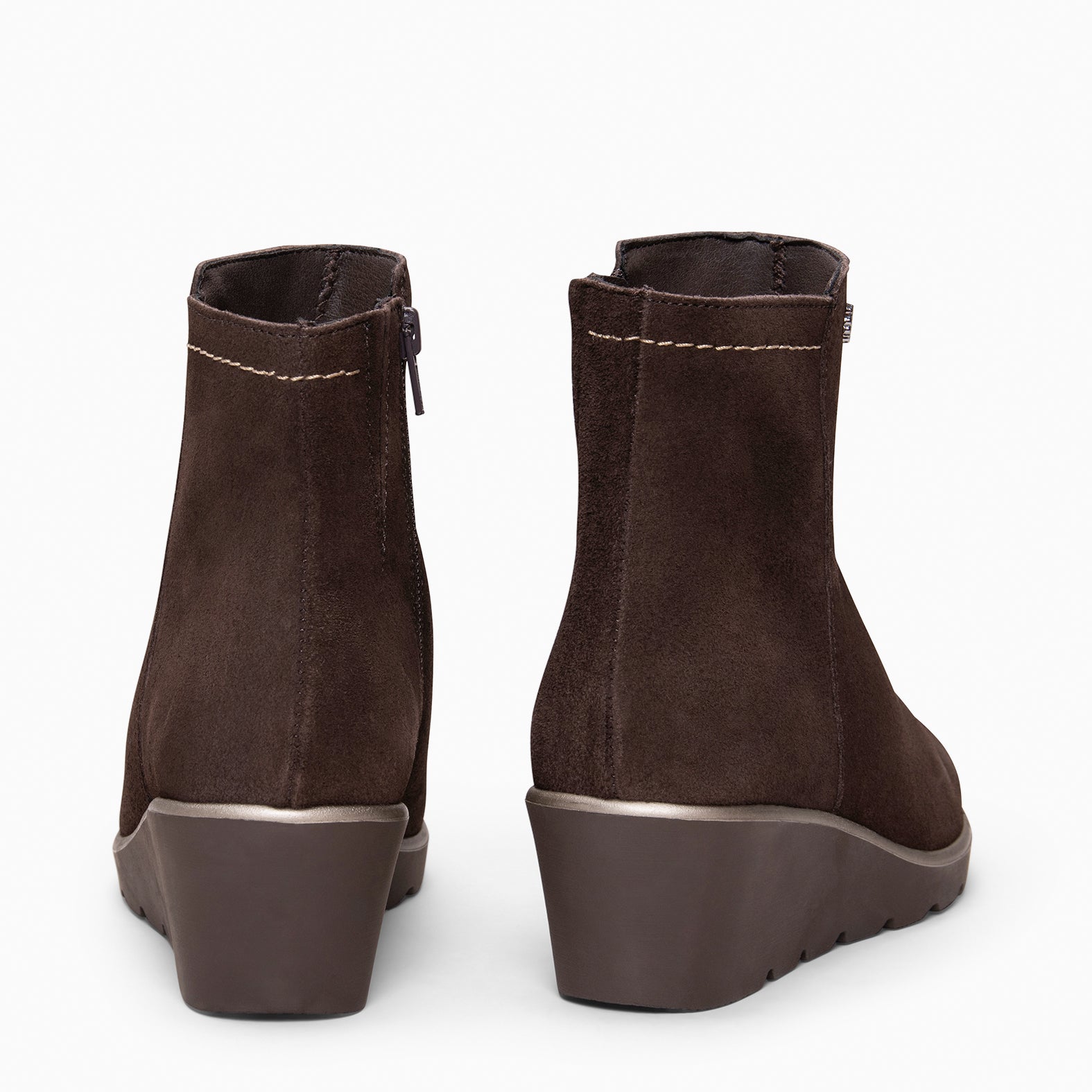 LULEA - BROWN Booties suede leather water-repellent