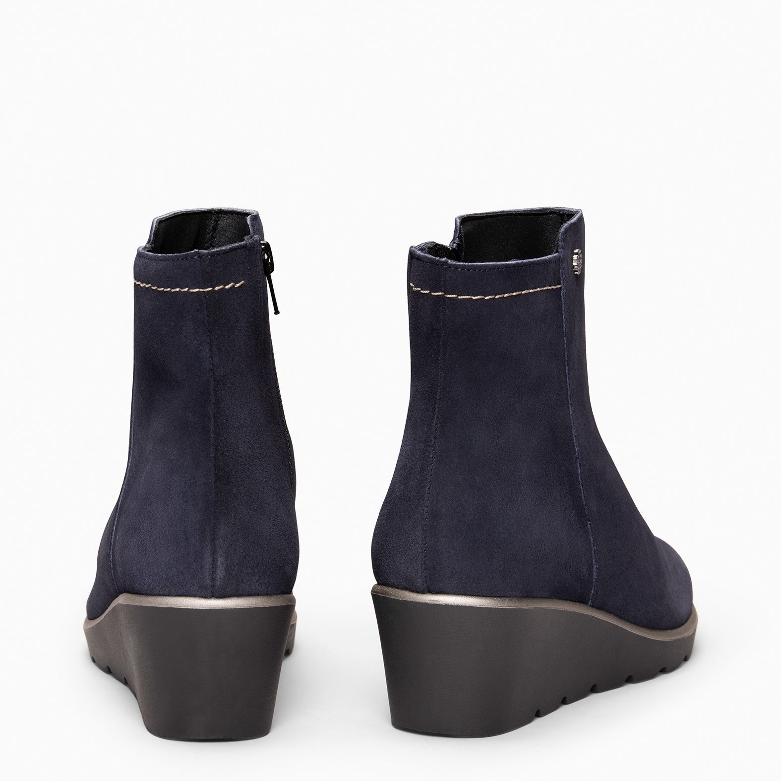 LULEA - Botín de serraje hidrófugo MARINO