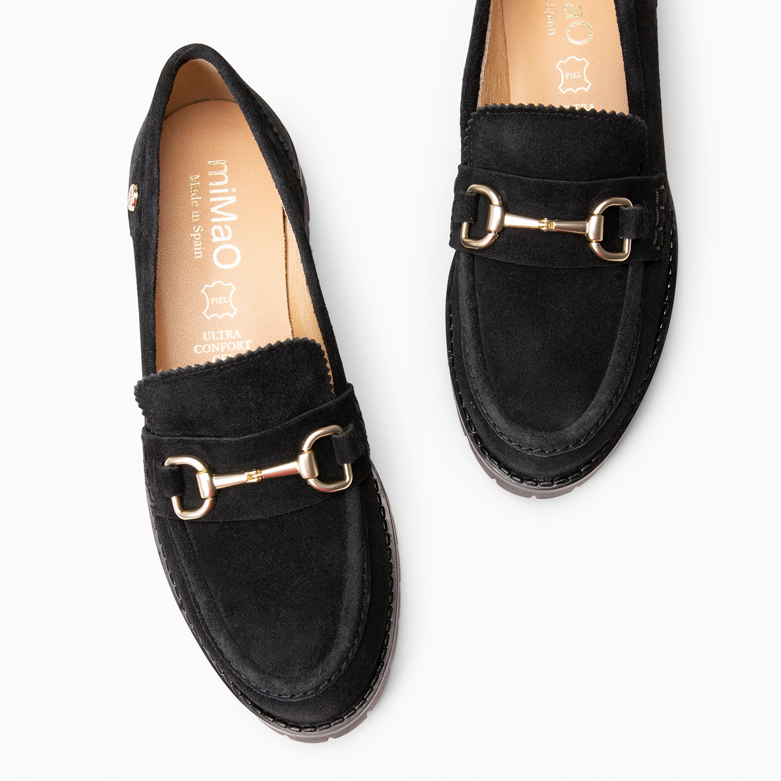 TREVILLA - BLACK moccasin with track sole