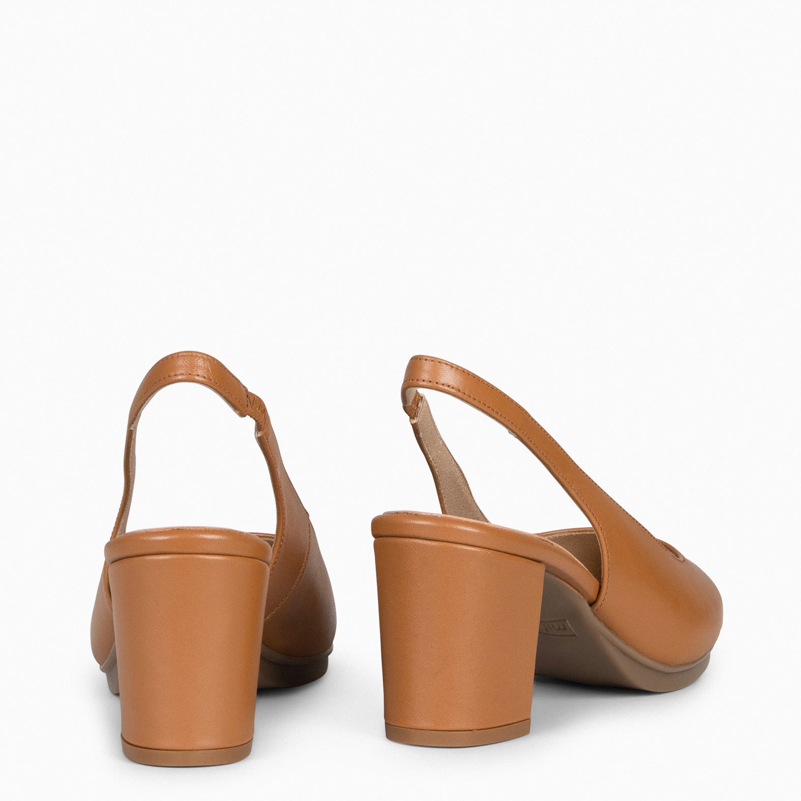 KYARA - CAMEL Slingback shoe with heel