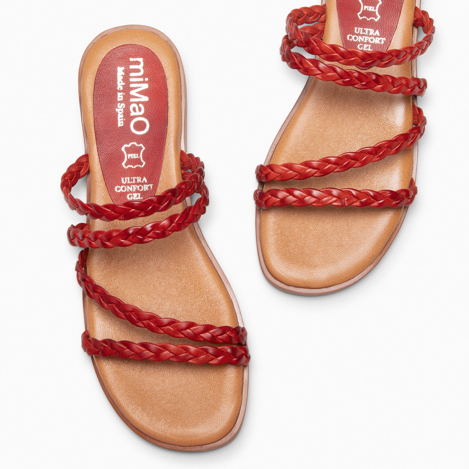 HIDRA - RED braided sandals