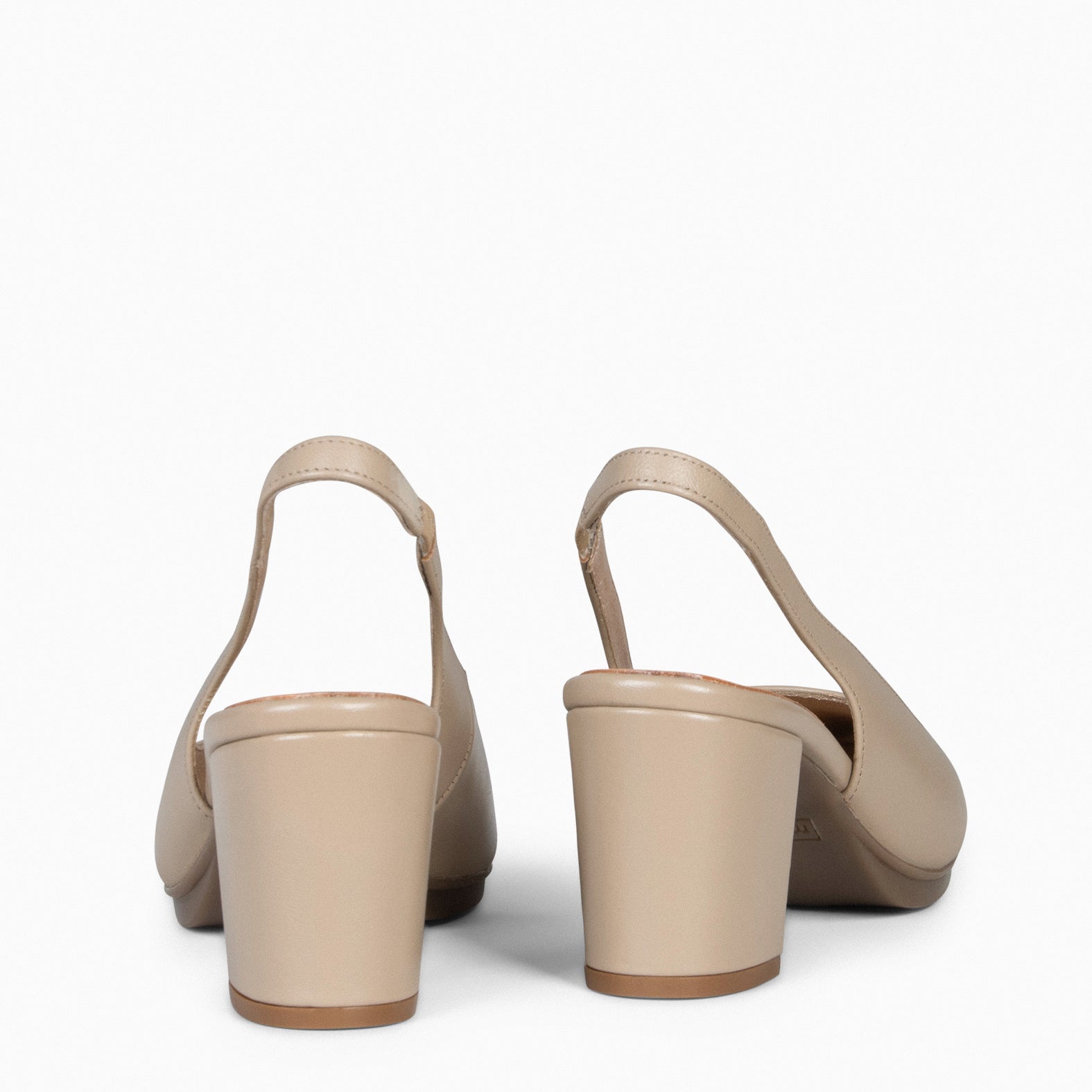 KYARA - TAUPE Slingback shoe with heel