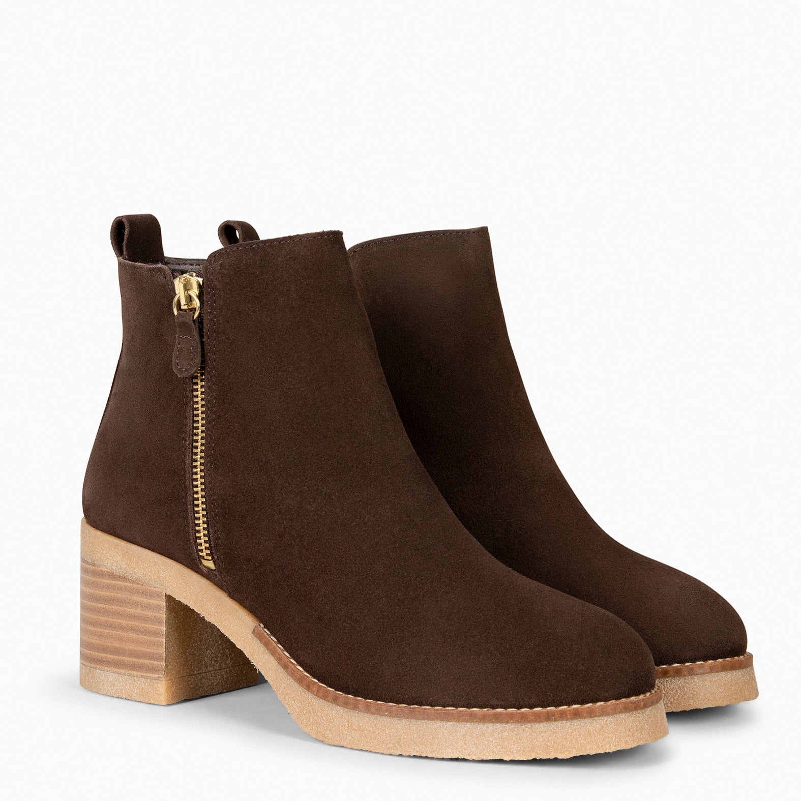 JAZZ – Bottines casual en daim MARRON